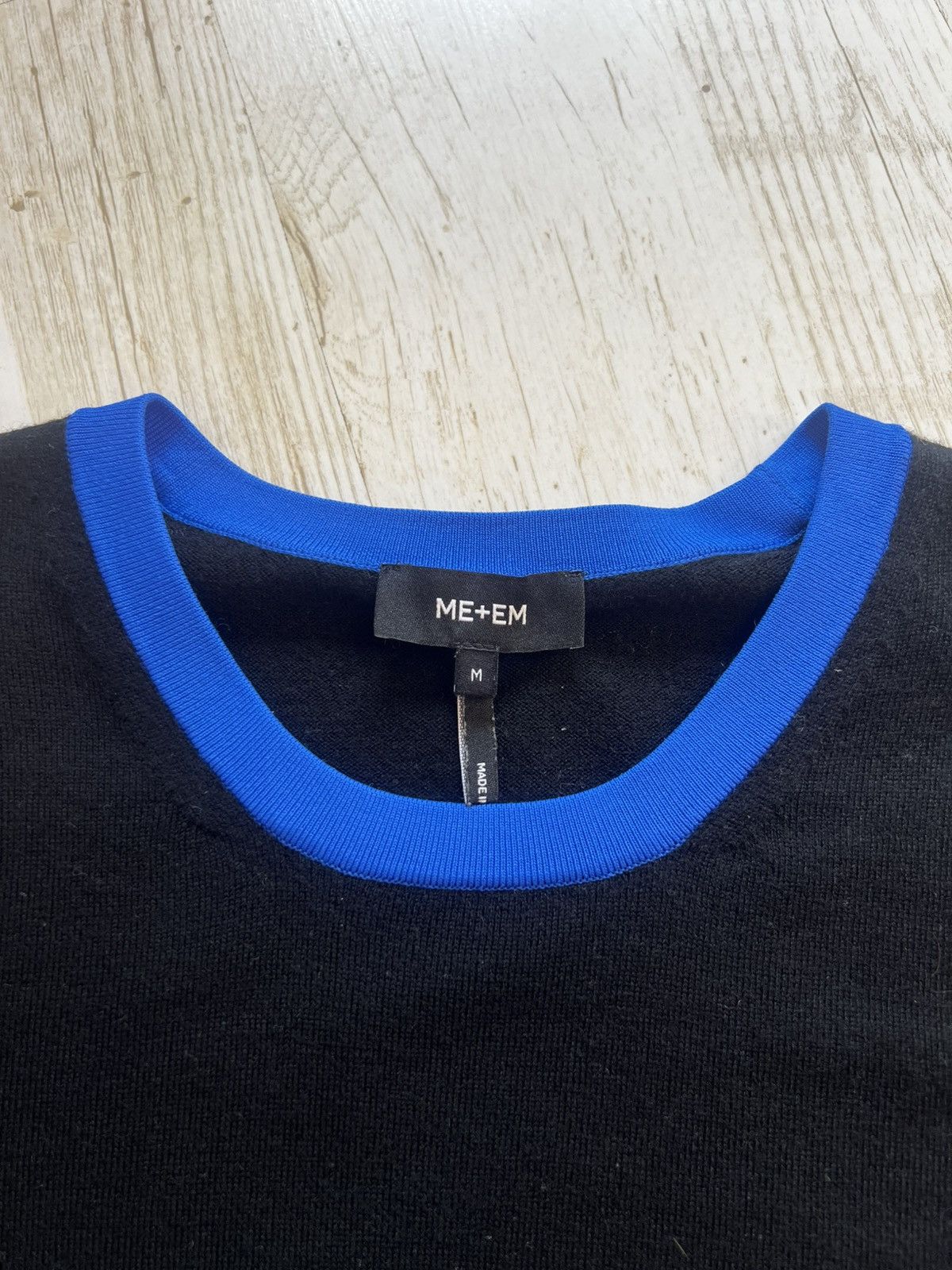 ME+EM ME+EM Colorblock Wool Sweater Black Multi Panel Knit Size M Size M / US 6-8 / IT 42-44 - 6 Thumbnail