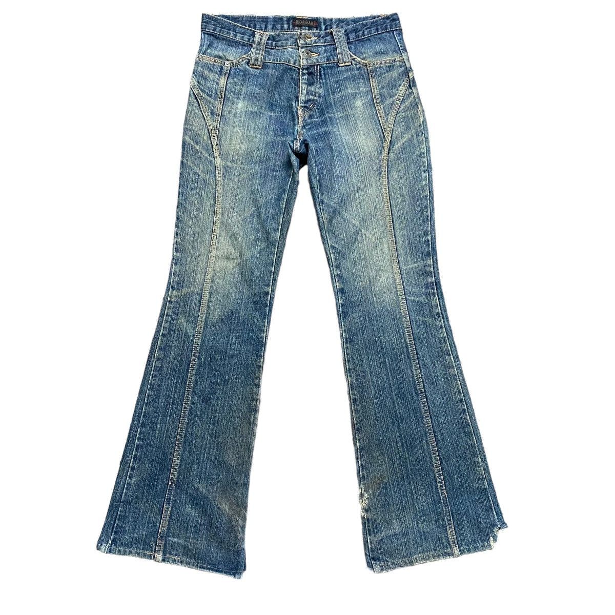 Morgan Homme Vintage Morgan Homme Distressed Denim Flare Jeans Size US 30 / EU 46 - 1 Thumbnail