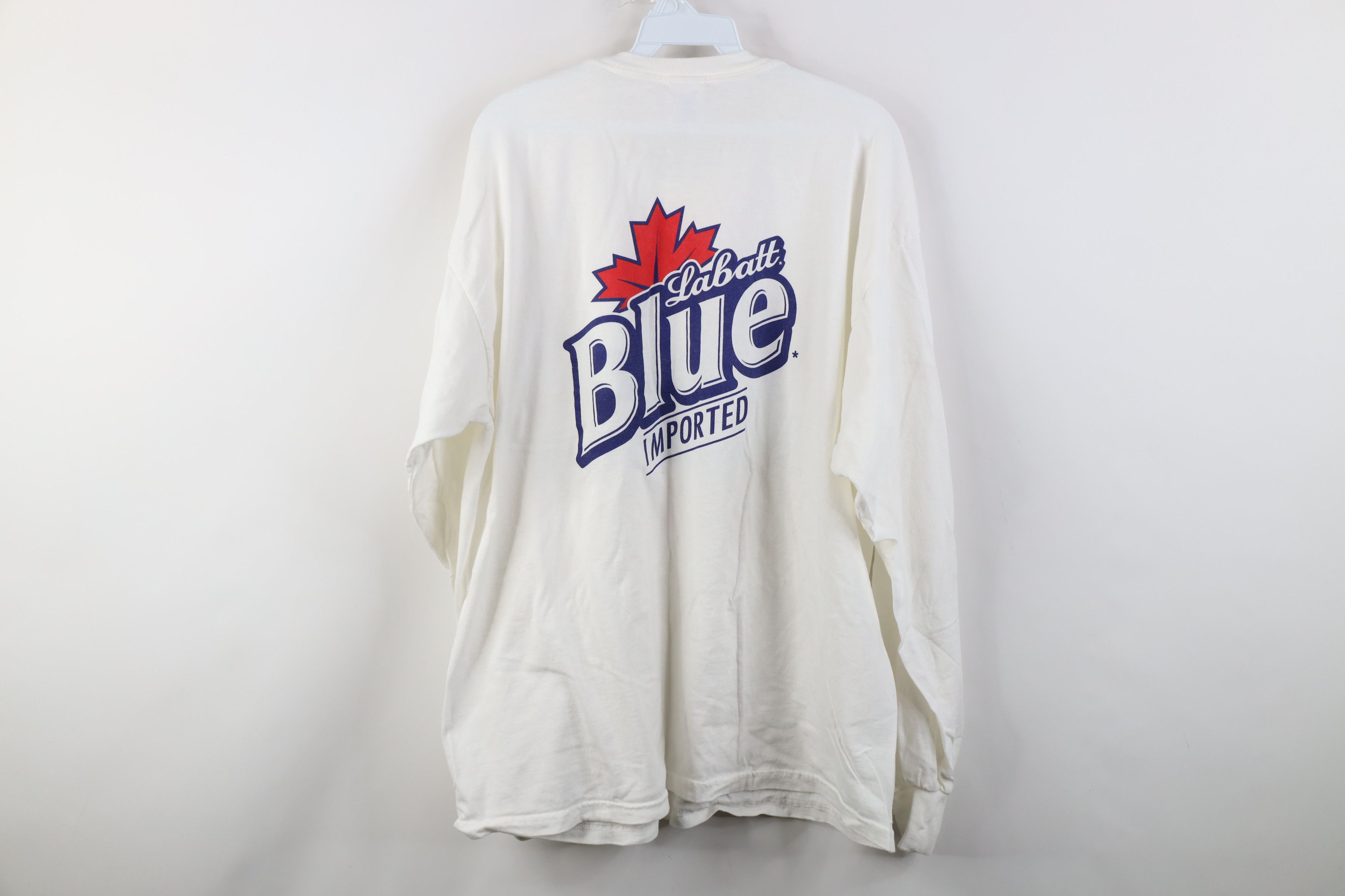 Vintage Vintage 90s Y2K Beer Real Hockey Long Sleeve T-Shirt White Size US XL / EU 56 / 4 - 9 Thumbnail