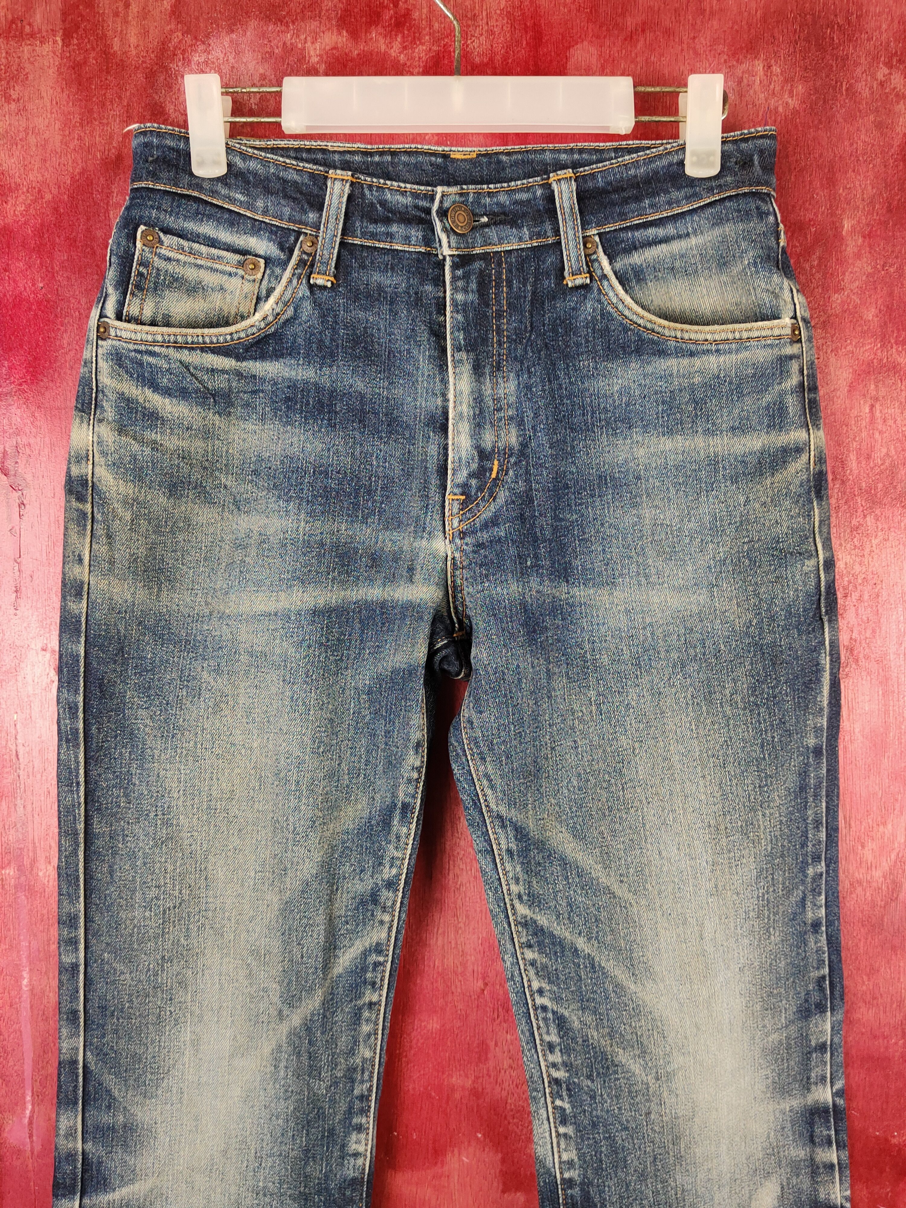 Edwin Edwin Dark Blue Distressed Ripped Jeans #S1676 Size US 29 - 2 Thumbnail