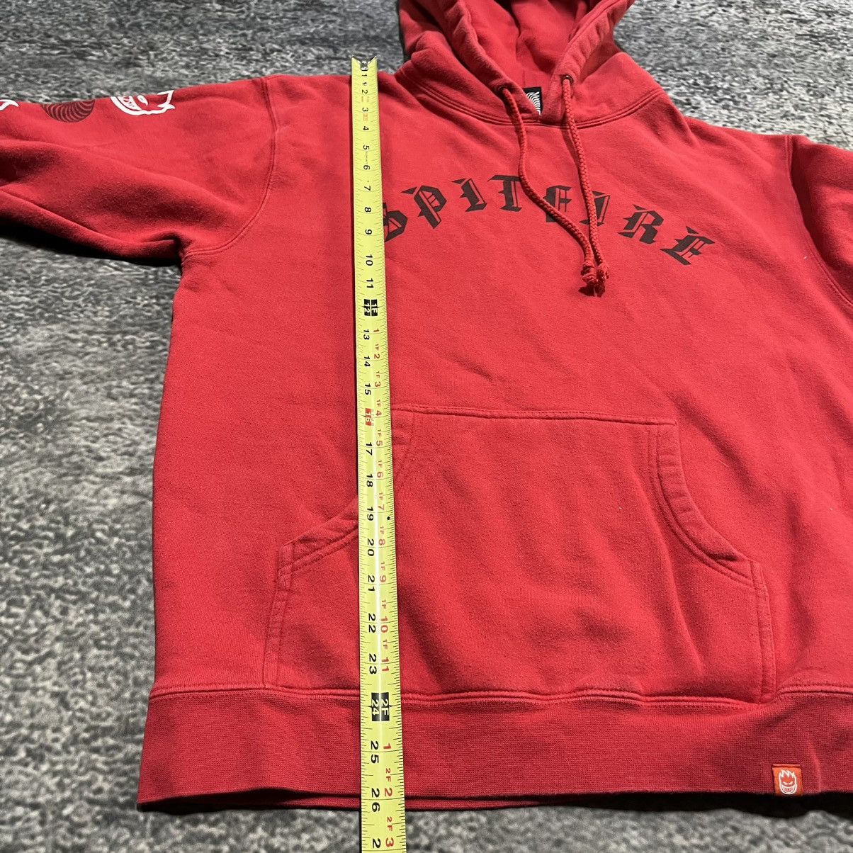 Spitfire Vintage Y2K Spitfire Red Grunge Skater Red Hoodie Medium Size US M / EU 48-50 / 2 - 10 Thumbnail