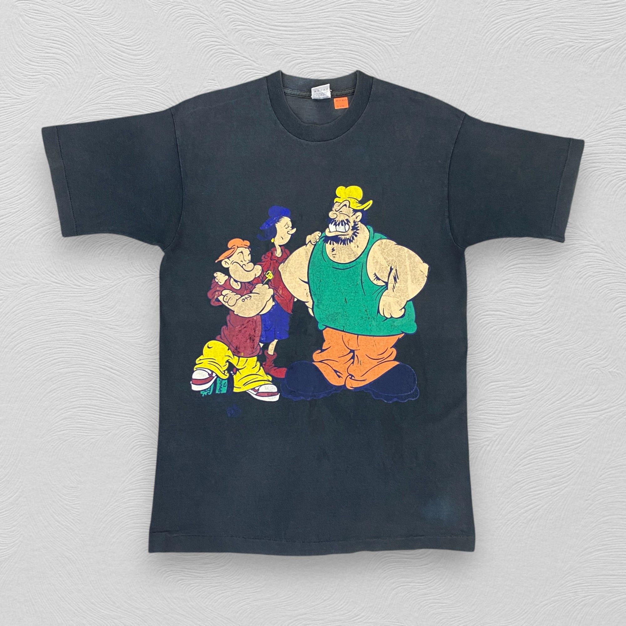 Fruit Of The Loom Vintage Popeye Olive Oyl Brutus Bluto Tshirt - I077 Size US M / EU 48-50 / 2 - 1 Thumbnail