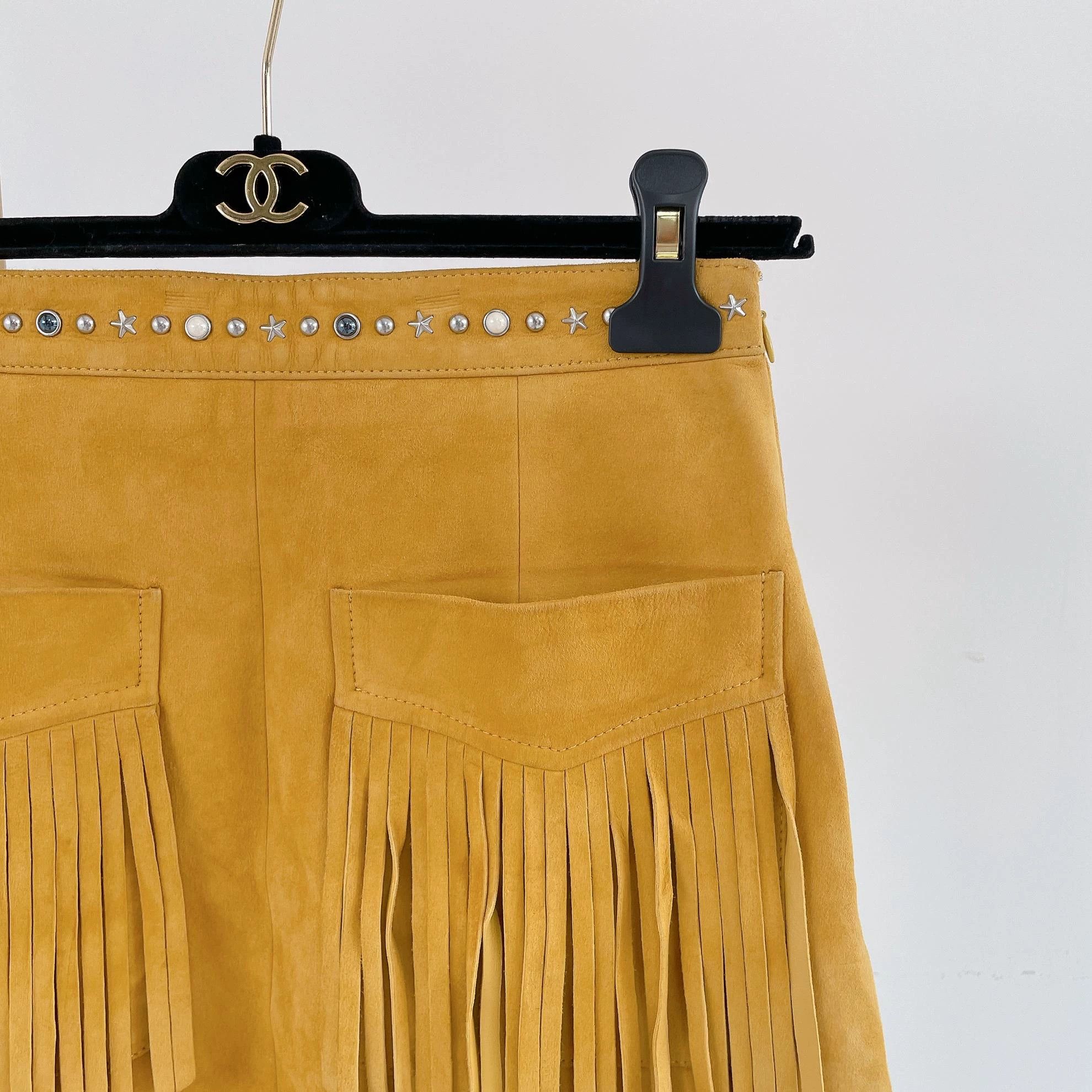 Miu Miu MIUMIU yellow tassel skirt 38 Size 26" / US 2 / IT 38 - 3 Thumbnail