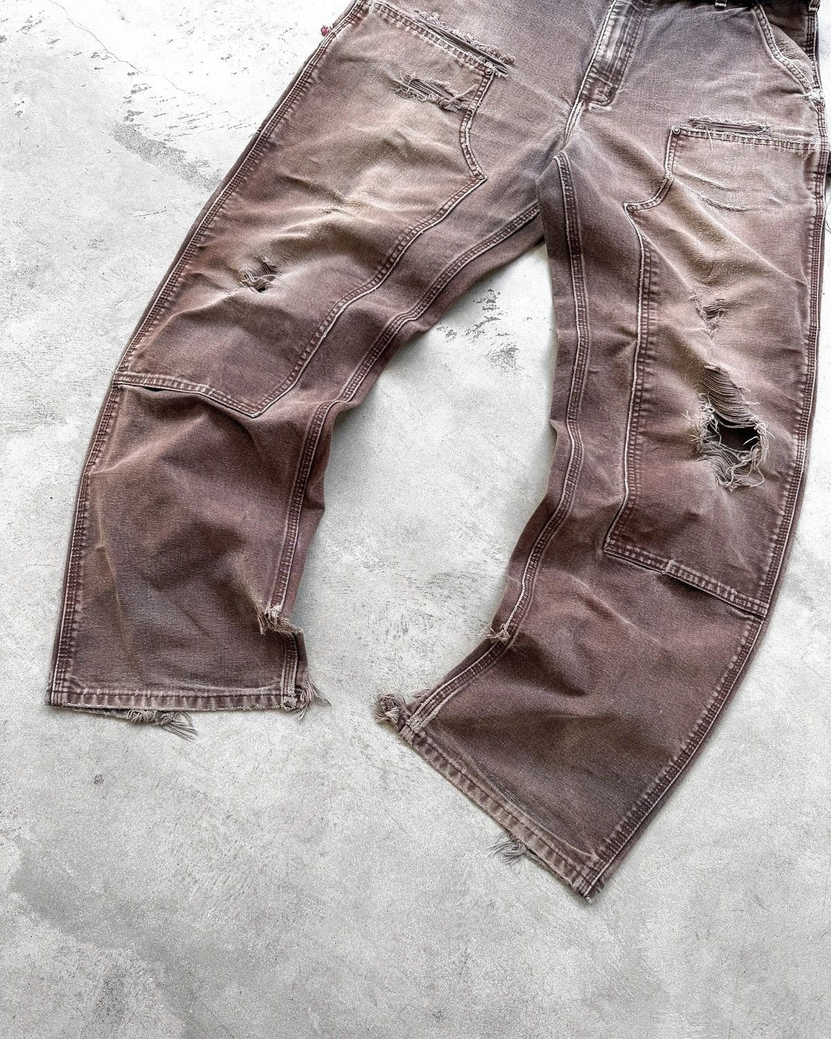 Carhartt Thrashed Vintage Carhartt Double Knee Carpenter Pants B136 Size US 36 / EU 52 - 6 Thumbnail
