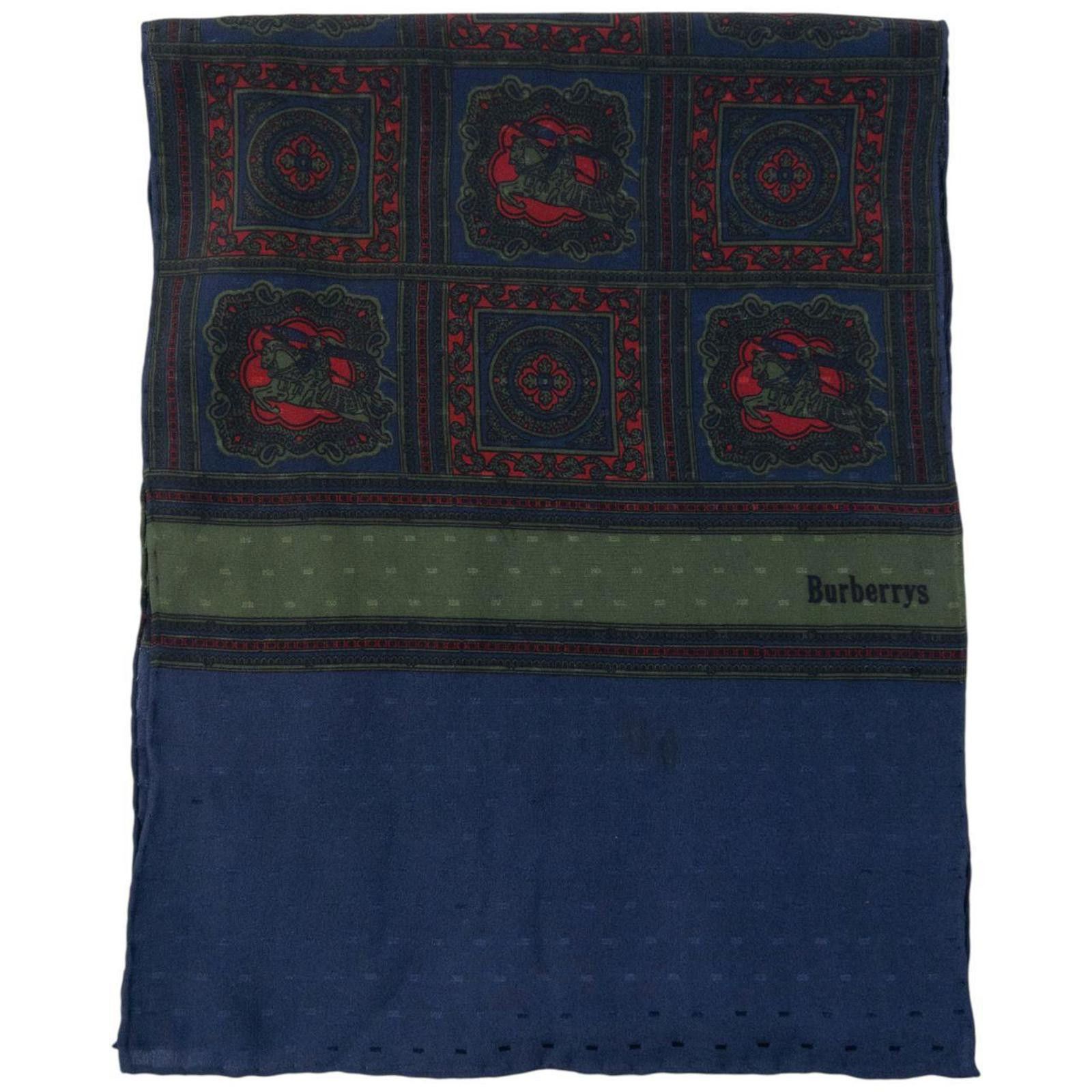 Burberry Vintage 80s Burberry Silk Scarf Size ONE SIZE - 1 Thumbnail
