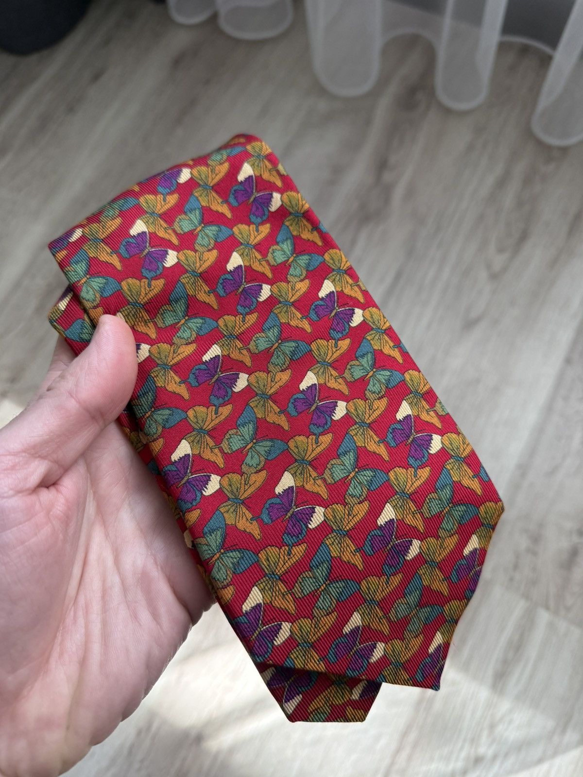 Valentino Rare multicolour Valentino butterfly monogram tie Size ONE SIZE - 15 Thumbnail