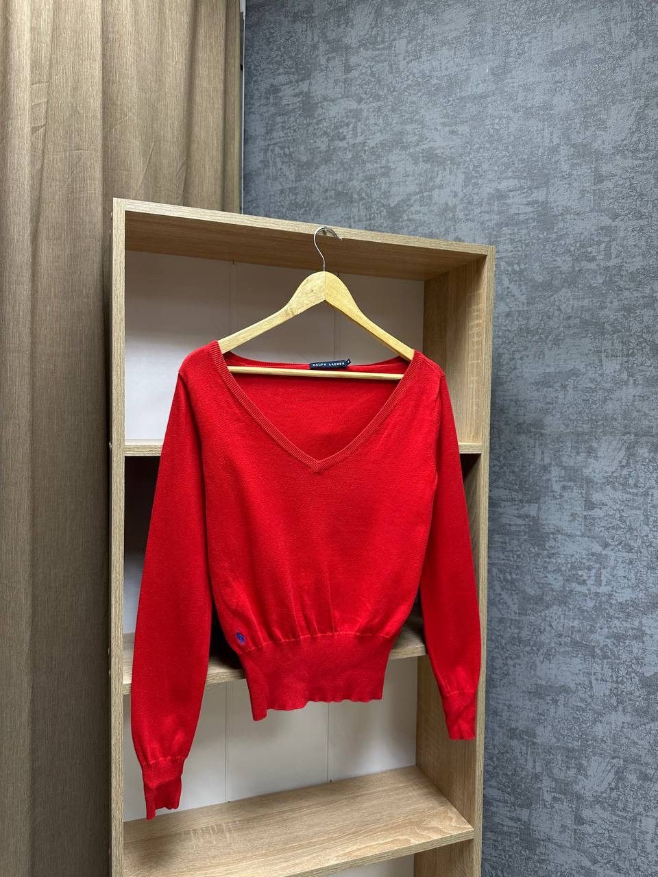 Polo Ralph Lauren × Vintage Vintage Polo Ralph Lauren Big Logo Red Sweater Size M / US 6-8 / IT 42-44 - 1 Thumbnail