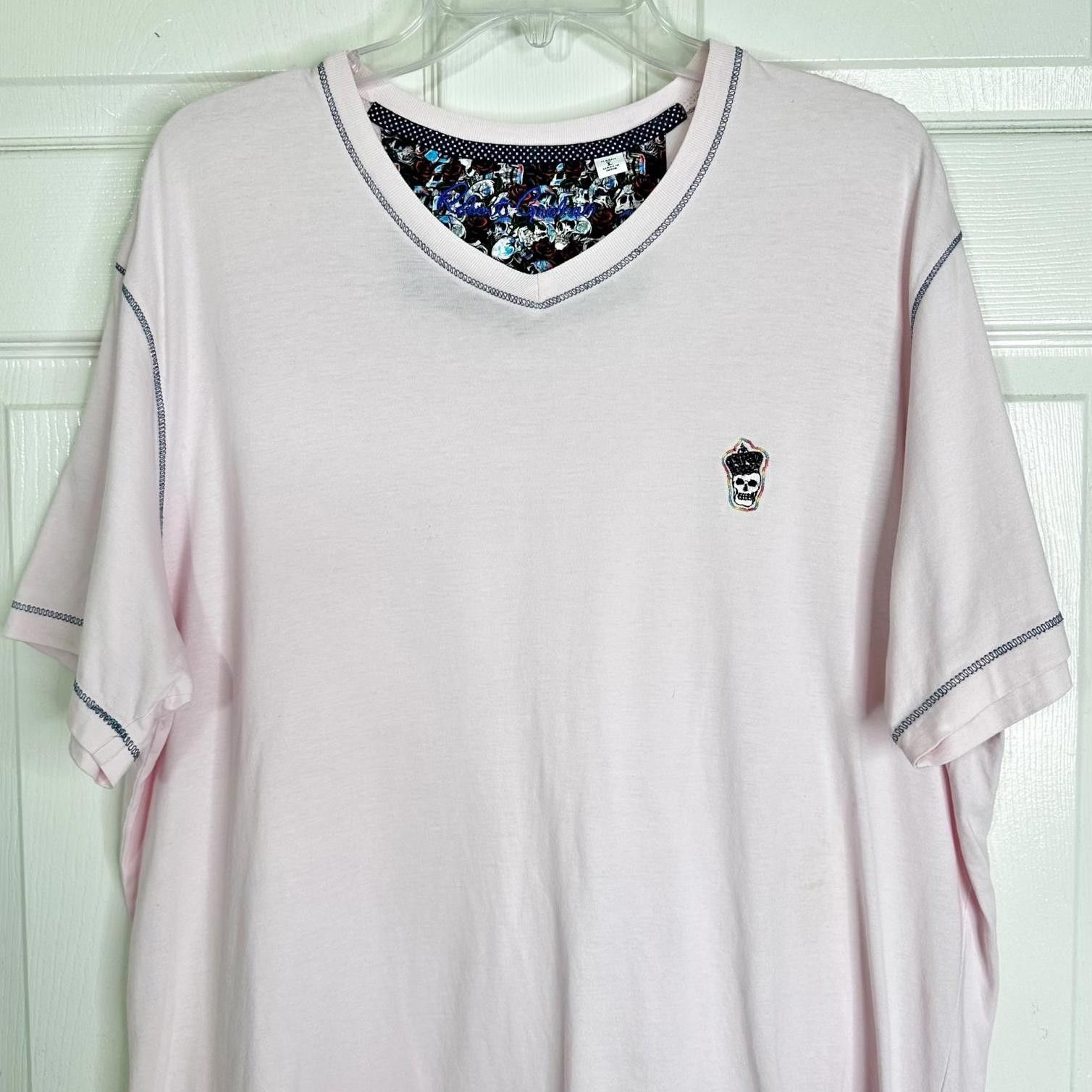 Robert Graham Robert Graham Contrast Stitch Classic Fit Tee Pink Men’s L Size US L / EU 52-54 / 3 - 3 Thumbnail