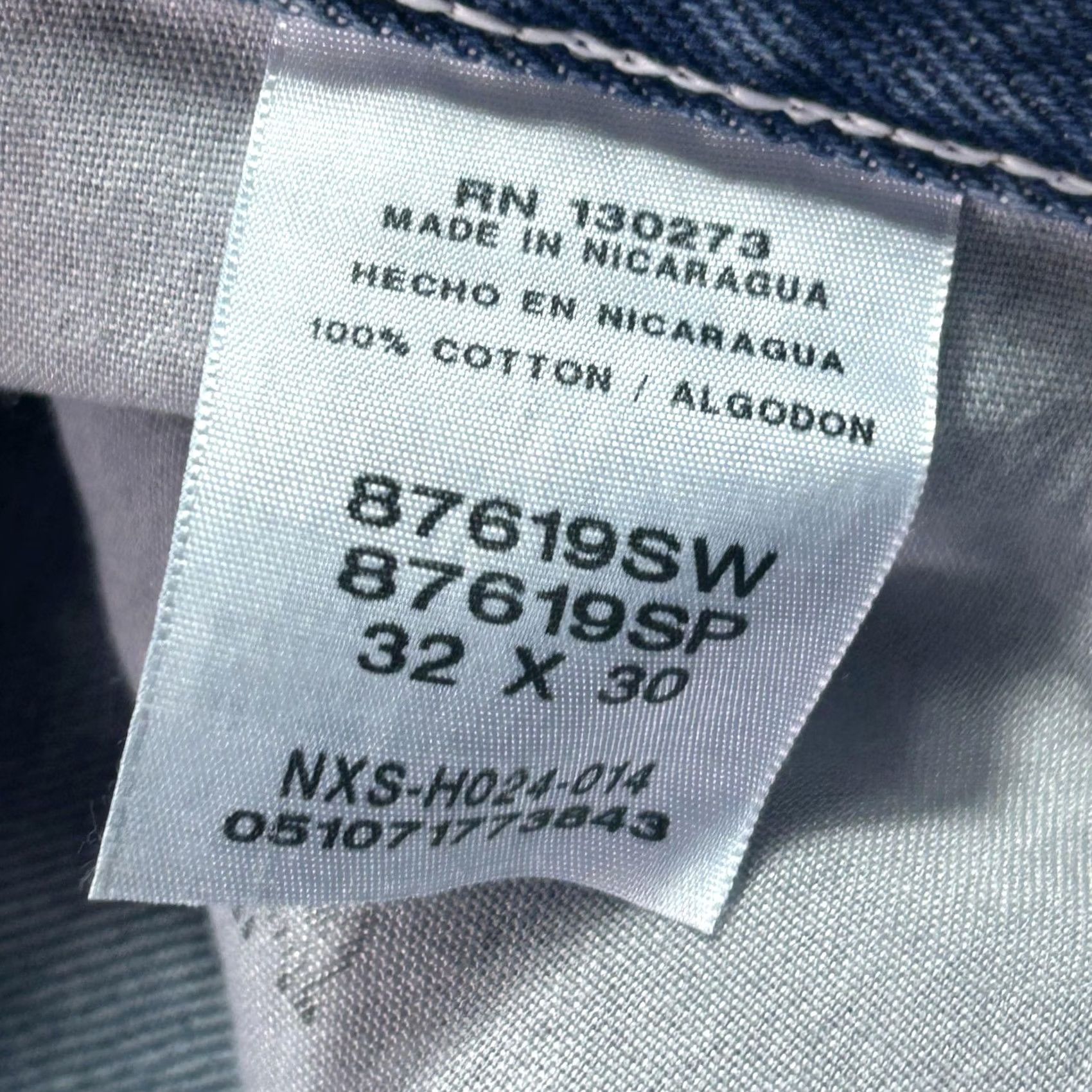 Denime Rustler Jeans Mens 32x30 Blue Regular Straight Leg 100% Cotton Denim 5-Pocket Jeans Size US 32 / EU 48 - 7 Thumbnail