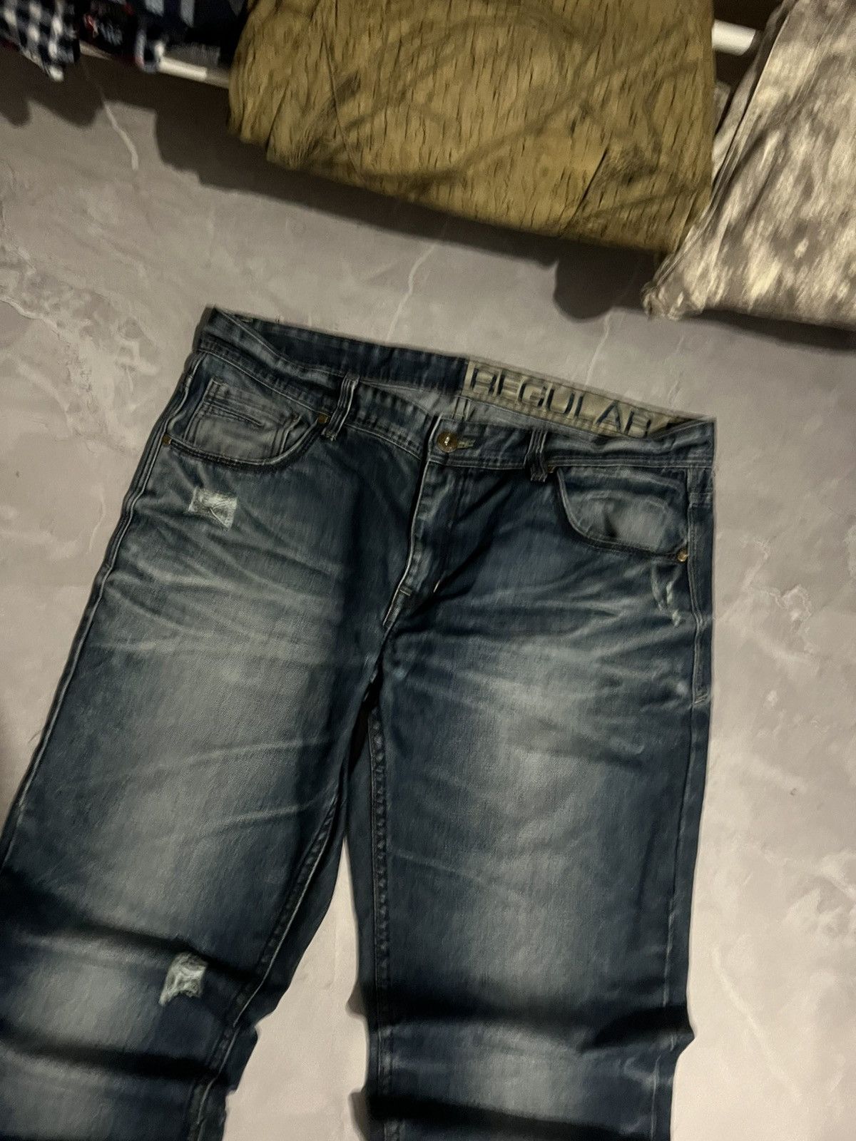 Vintage Vintage Baggy Damage Swag Jean — Streetwear Grunge Y2K 90 Size US 39 - 3 Thumbnail