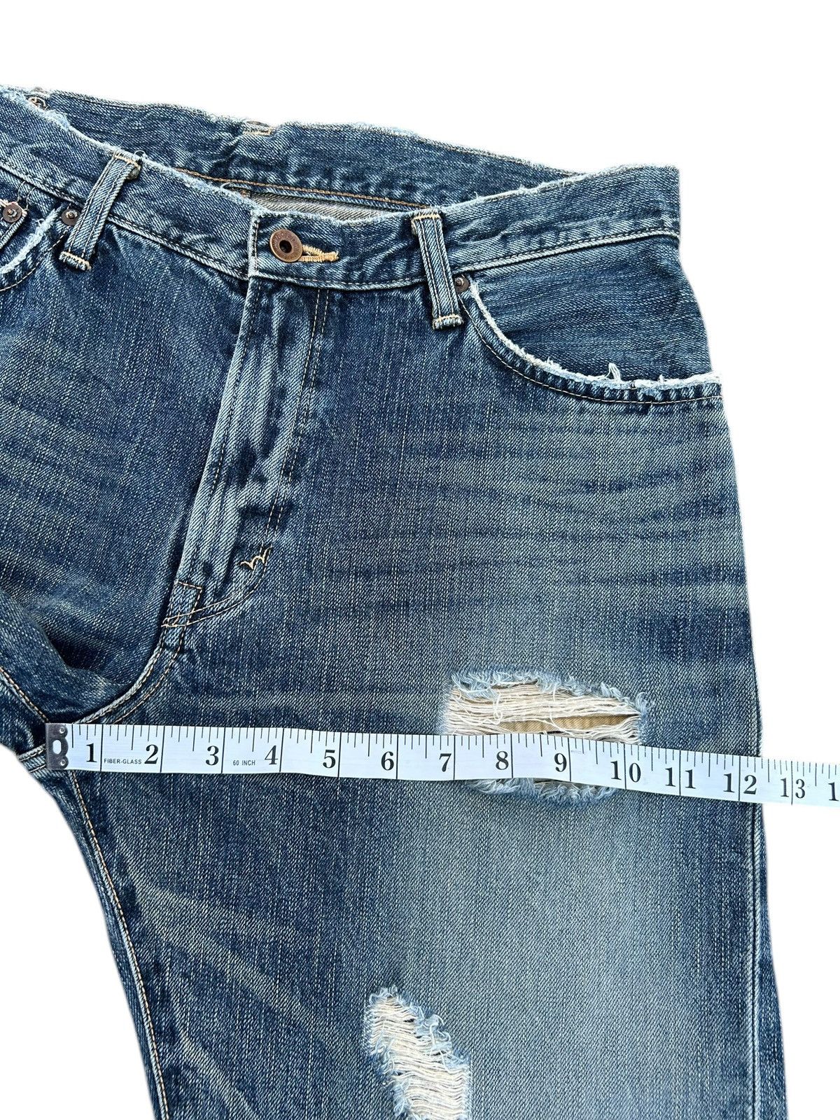Kapital Vintage Edwin 505 Selvedge Distressed Denim Jeans Size US 33 - 14 Thumbnail