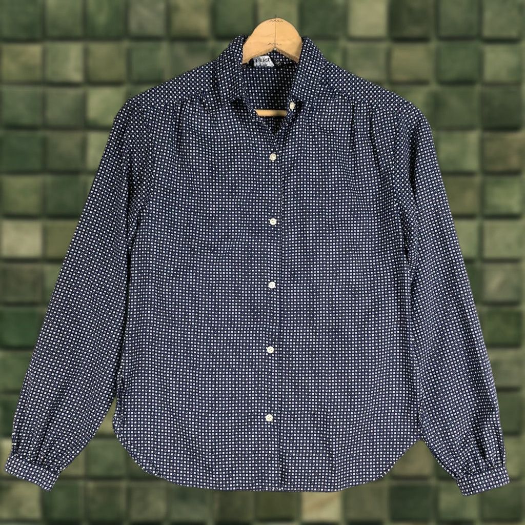 Vintage VINTAGE Breckenridge Shirt Blouse Women’s Medium Blue Collared Geometric 80s J23 Mens? Size M / US 6-8 / IT 42-44 - 1 Thumbnail