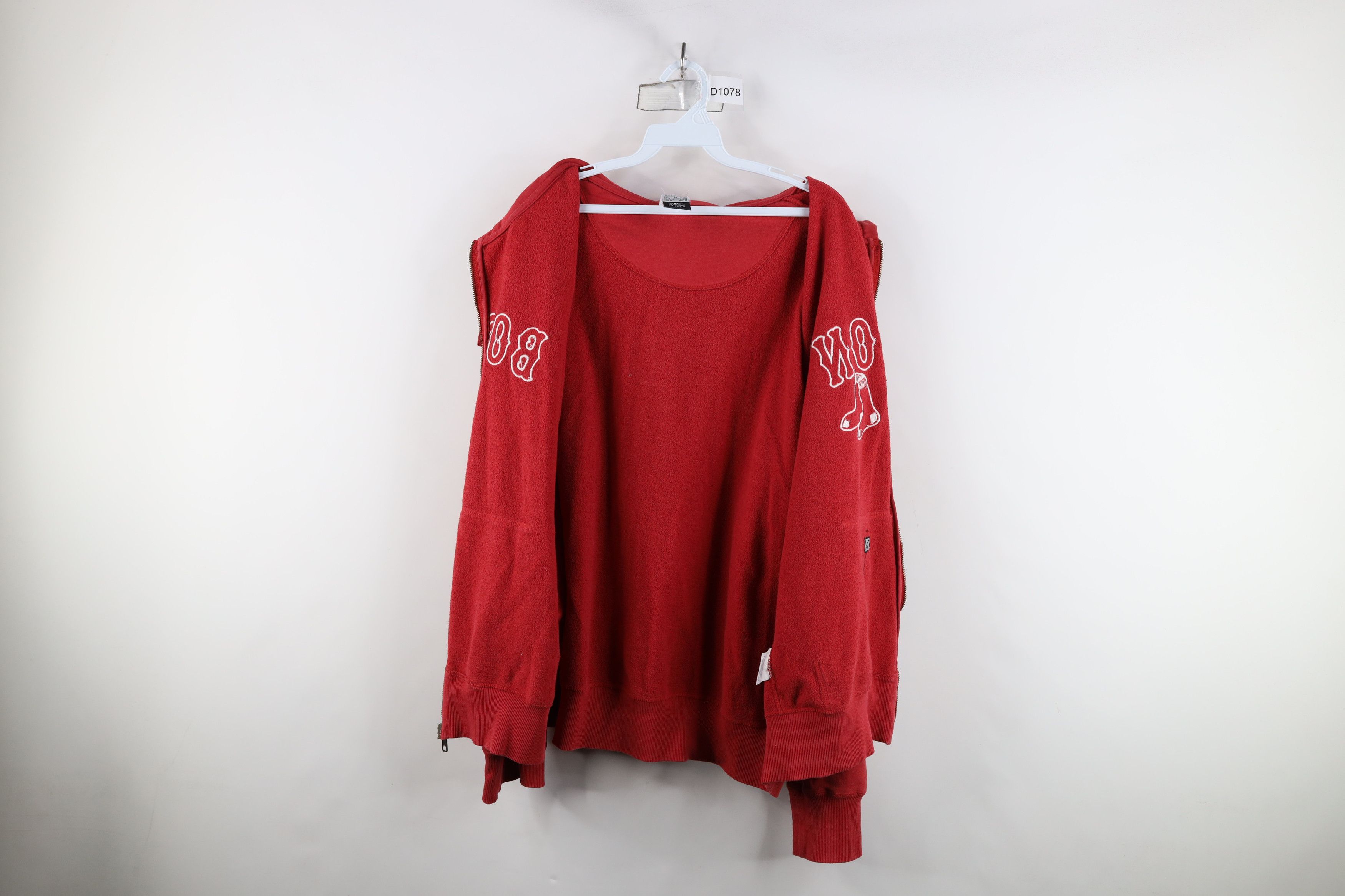 Nike × Vintage Vintage Nike Mini Swoosh Boston Red Sox Baseball Zip Hoodie Size US XL / EU 56 / 4 - 11 Thumbnail