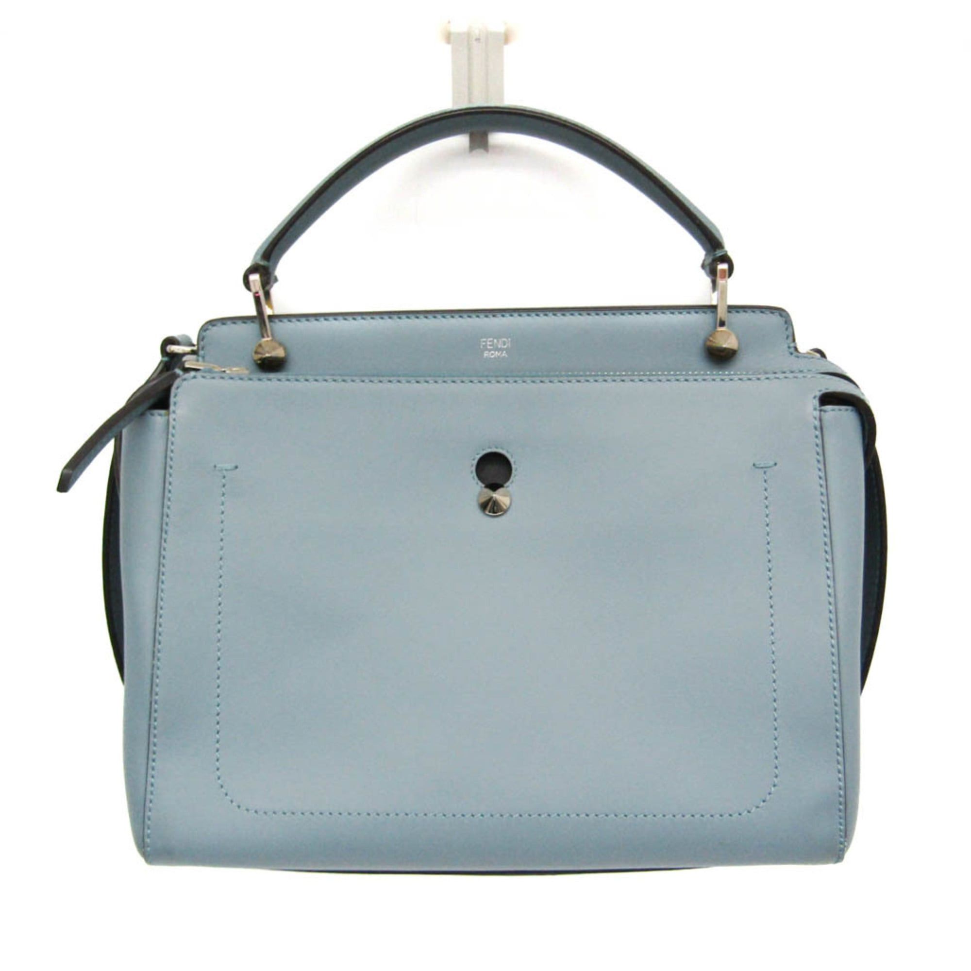 Fendi Fendi Dotcom 8BN293 Women's Leather Handbag Light Blue Size ONE SIZE - 1 Thumbnail