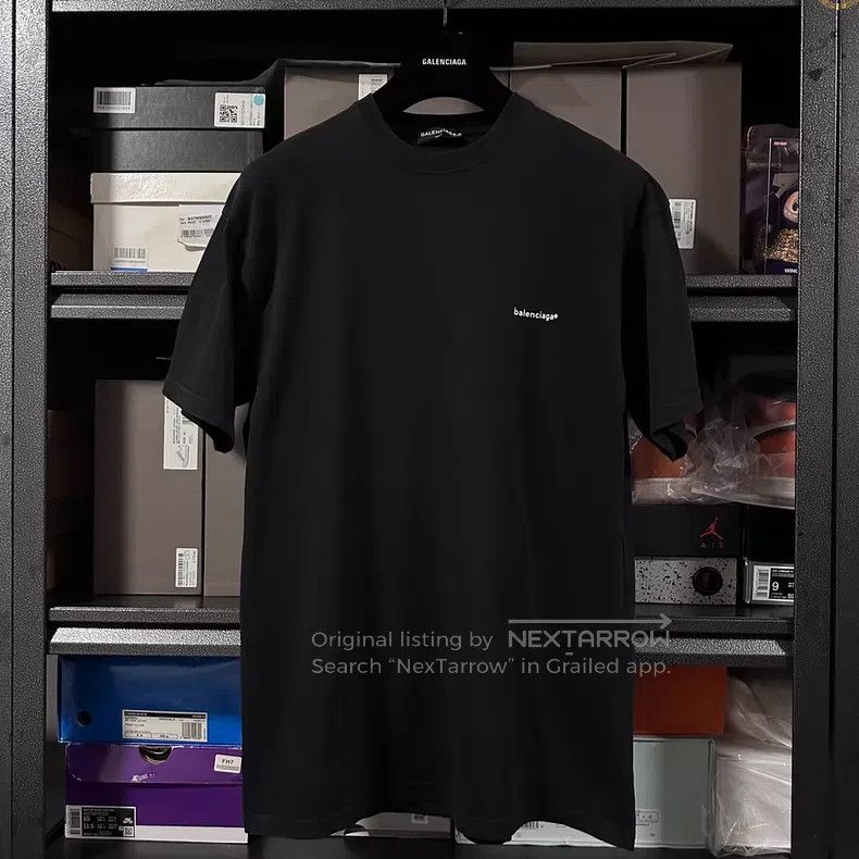 Balenciaga Balenciaga Logo Printed Solid Color Round Neck Short Sleev Size US S / EU 44-46 / 1 - 1 Thumbnail