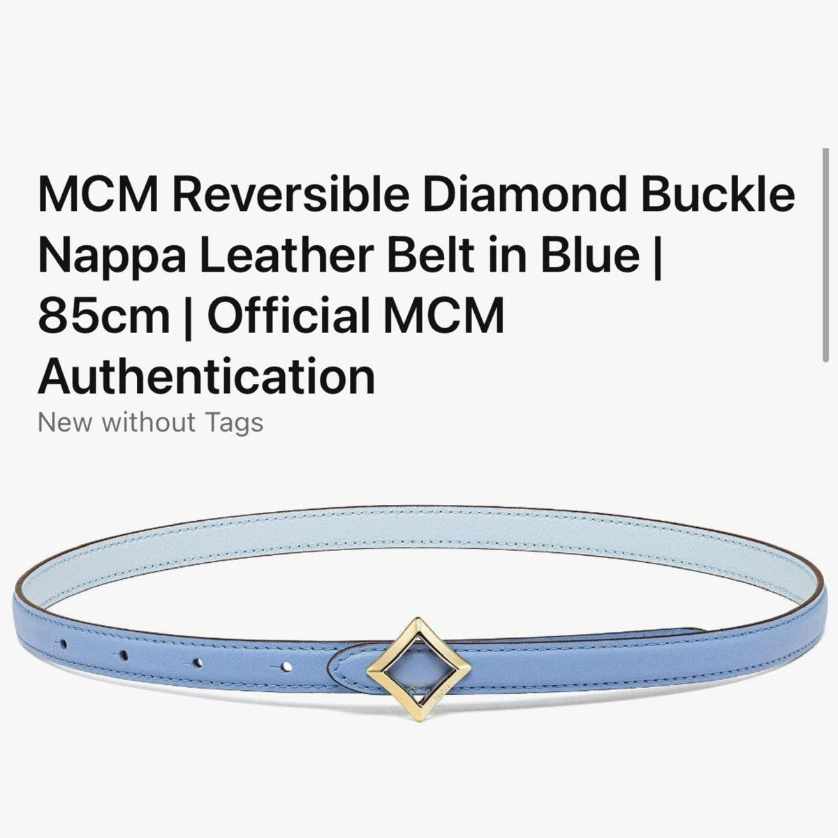 MCM MCM Reversible Diamond Buckle Nappa Leather Belt I 85cm Size ONE SIZE - 1 Thumbnail
