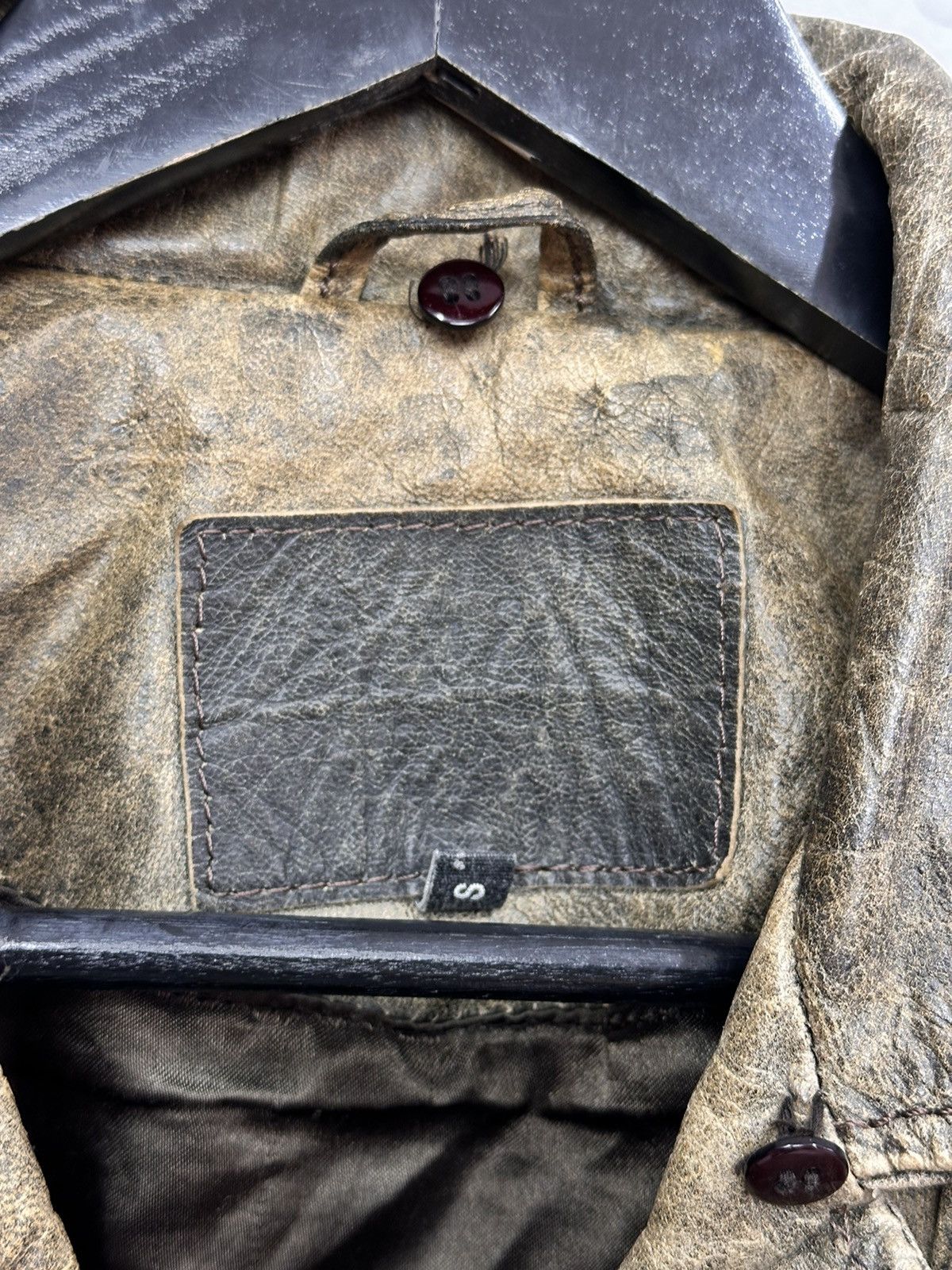 14th Addiction Vintage Leather Jacket Y2K Faded Rick Owens Style Diesel GOA Size S / US 4 / IT 40 - 8 Thumbnail