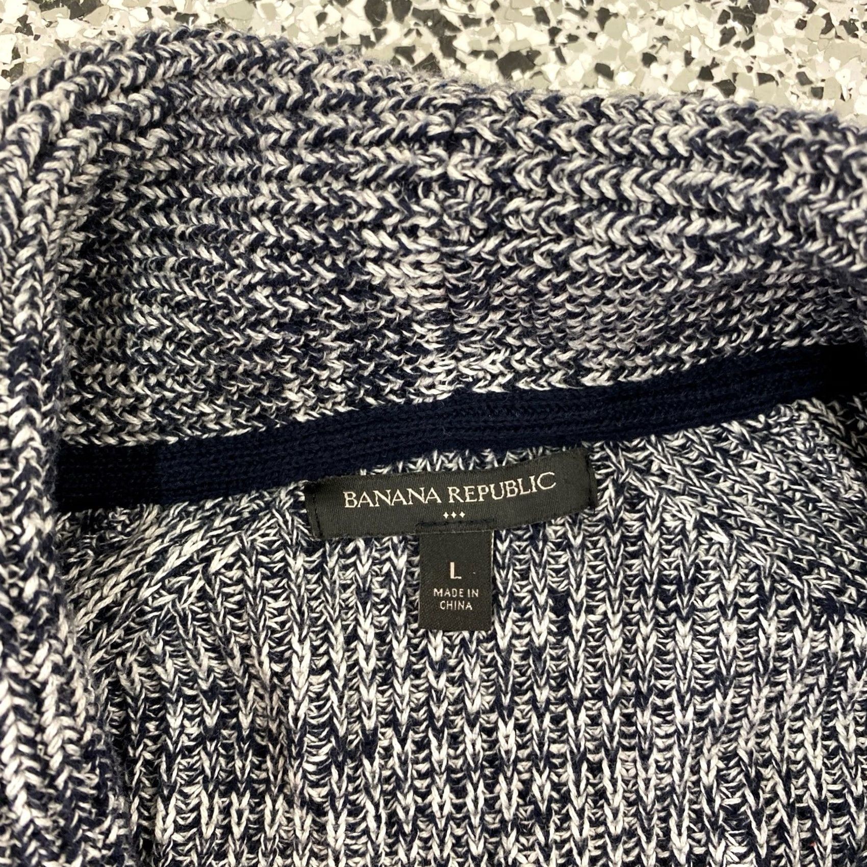 Banana Republic VINTAGE Banana Republic Cardigan Sweater Womens Large Gray 100% Cotton Knit V-Neck Button Size L / US 10 / IT 46 - 5 Thumbnail