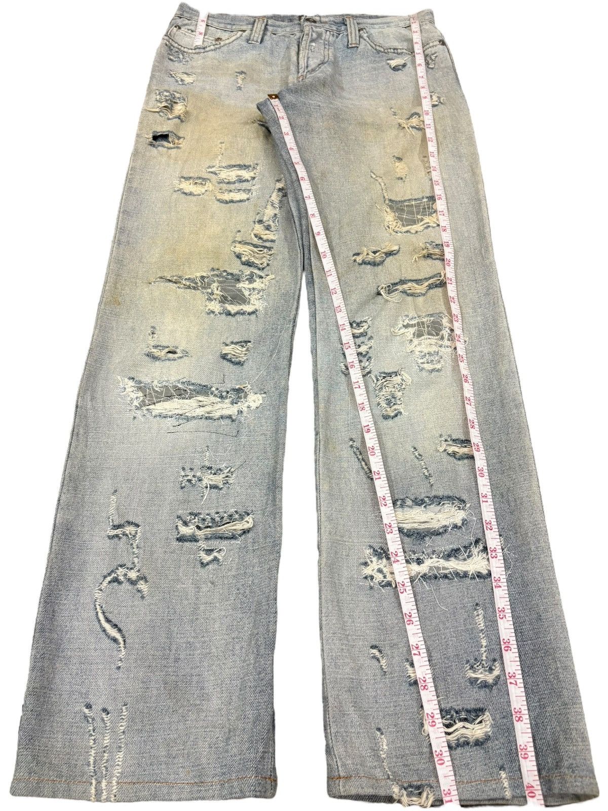 Dolce & Gabbana Vintage Dolce Gabbana DC Distressed Baggy Superman Jeans Size US 30 / EU 46 - 11 Thumbnail