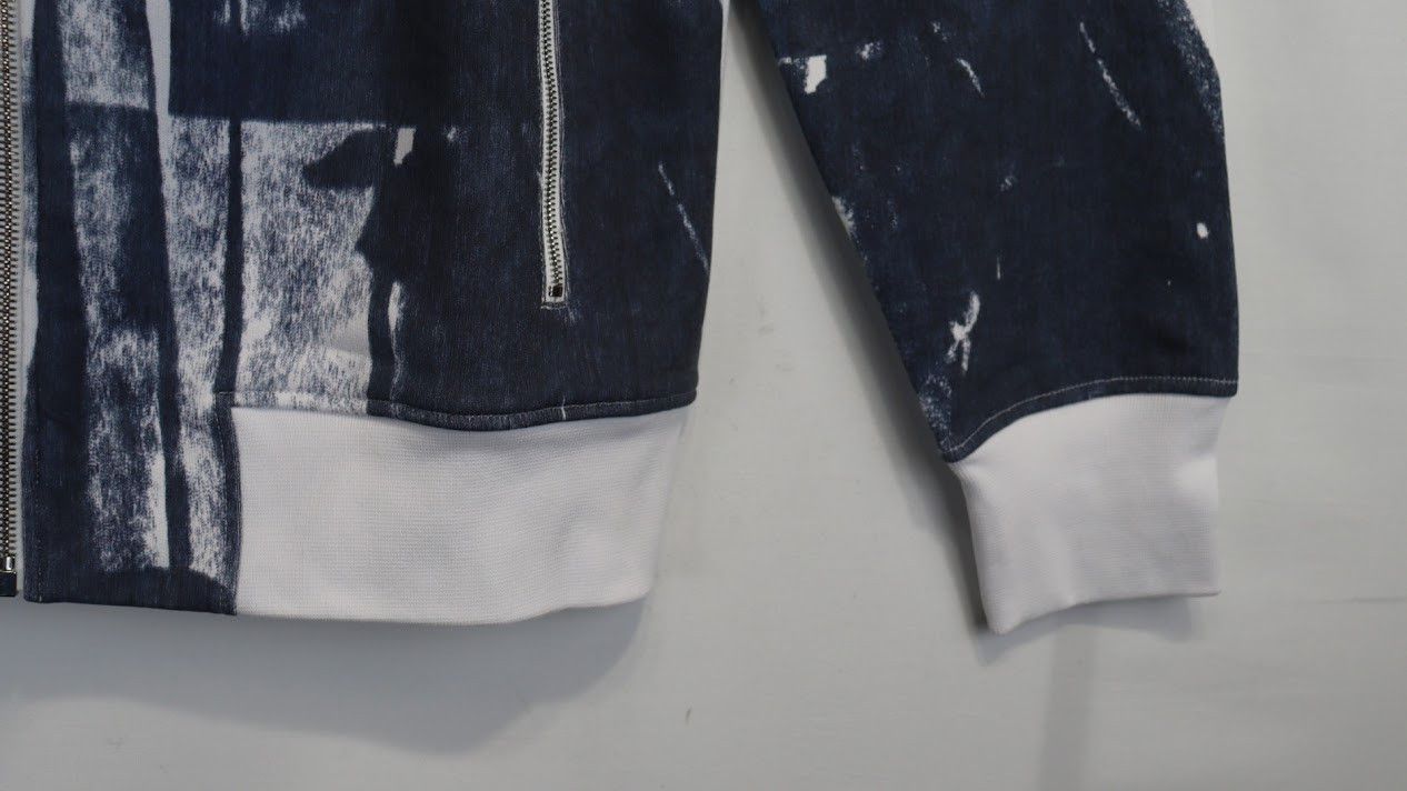 Alexander McQueen o1rshd1 ***Defect / Printed Hoodie in Navy and White Size US M / EU 48-50 / 2 - 4 Thumbnail