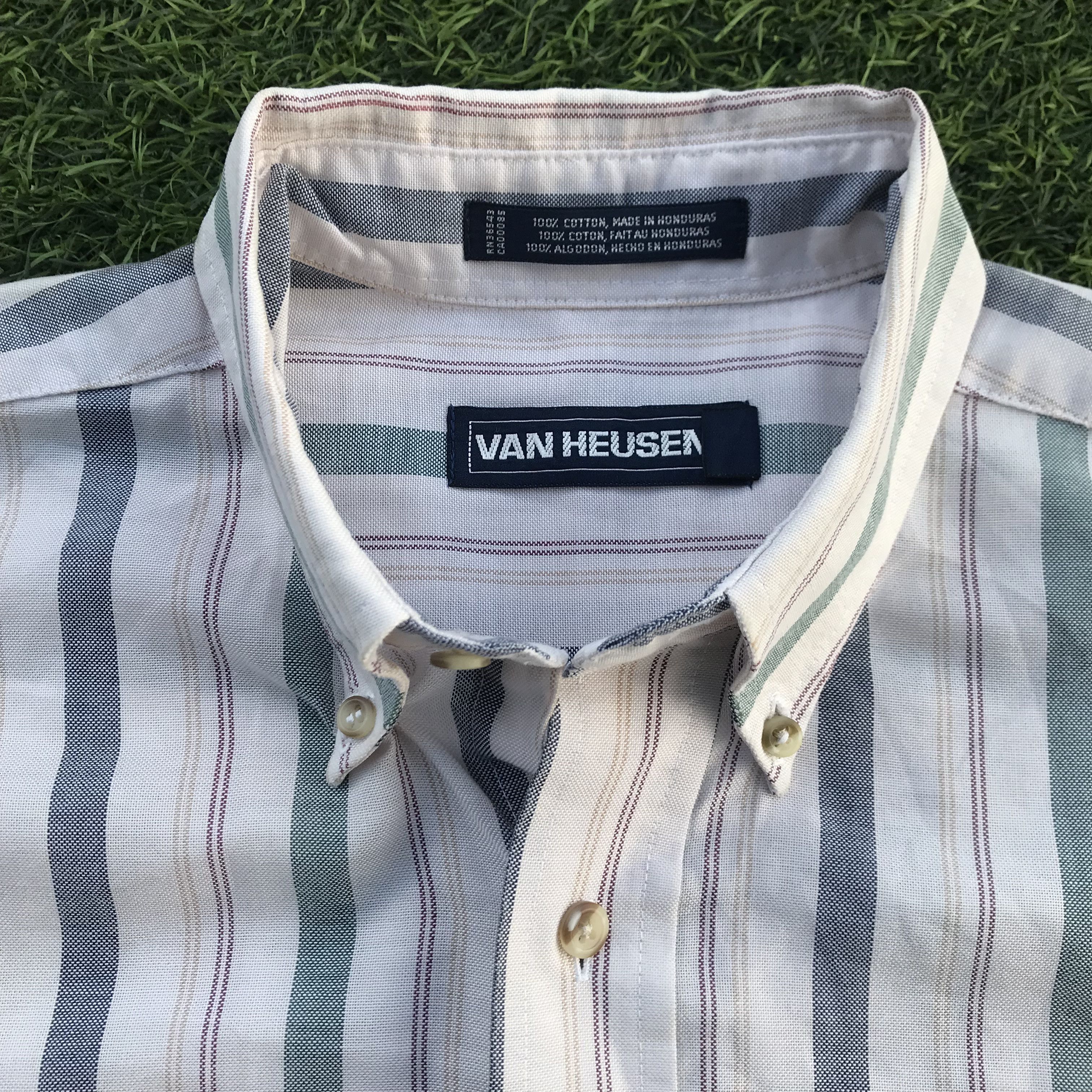 Designer × Van Heusen Vintage Van Heusen Trimfit Shirt 3 finger Colars suedehead Size US XL / EU 56 / 4 - 3 Thumbnail