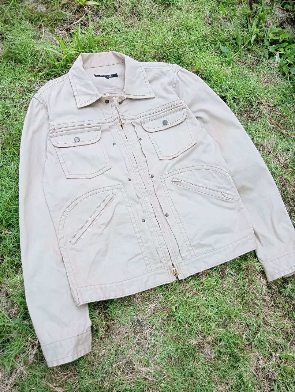 Japanese Brand STUDIO ORIBE JAPAN KHAKI JACKET Size US L / EU 52-54 / 3 - 3 Thumbnail