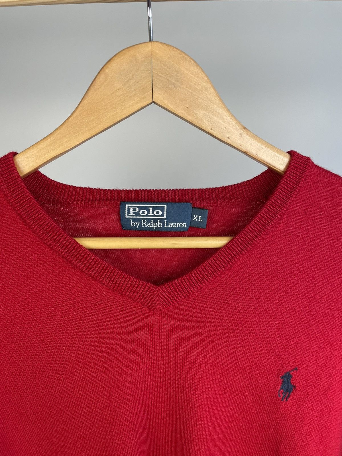 Polo Ralph Lauren × Ralph Lauren × Vintage Polo Ralph Lauren vintage wool v neck sweater Size US XL / EU 56 / 4 - 3 Thumbnail