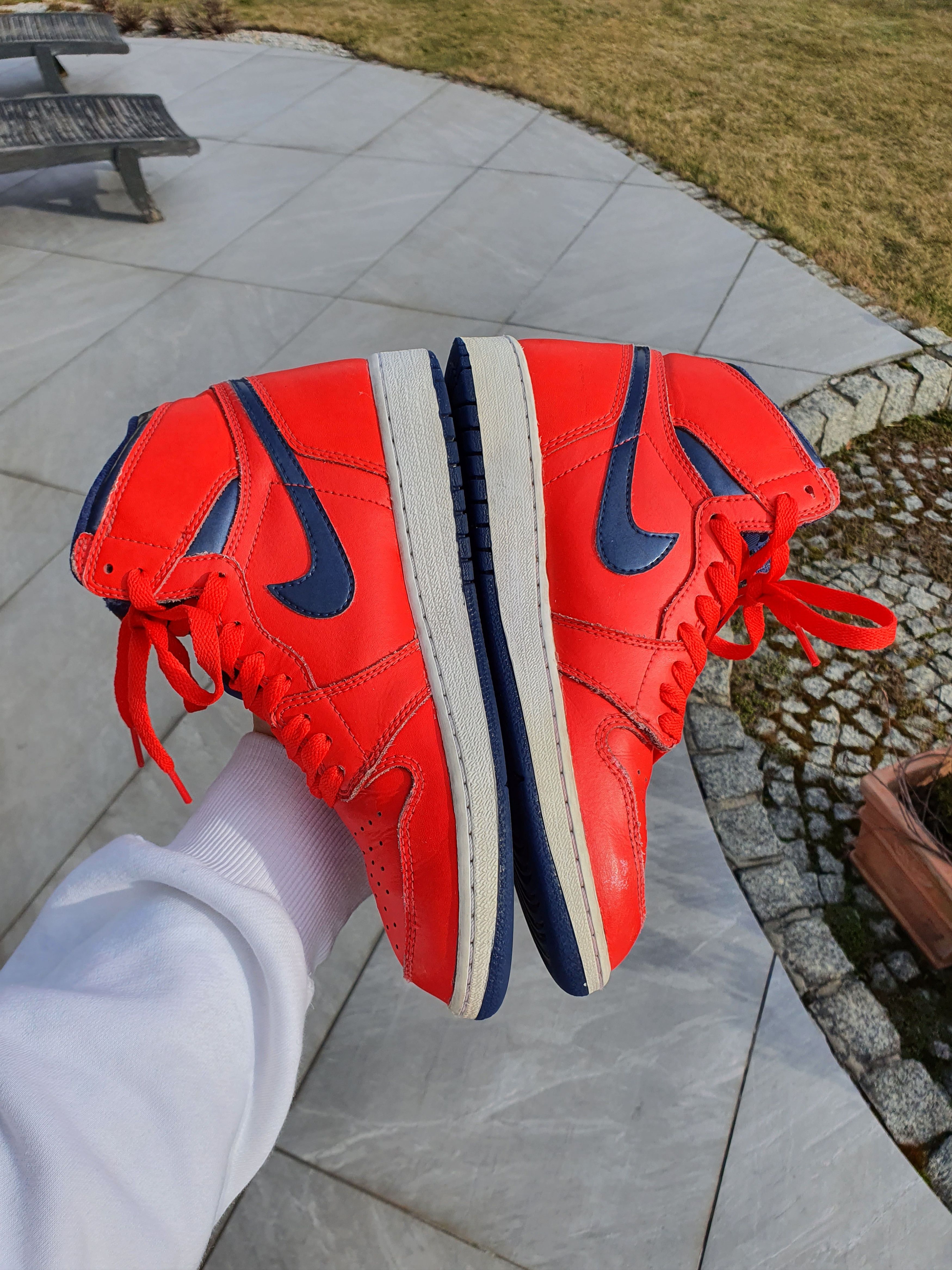 Jordan Brand × Nike 2015 Vintage Nike Air Jordan 1 Retro David Letterman (GS) Size US 6 / IT 36 - 6 Thumbnail