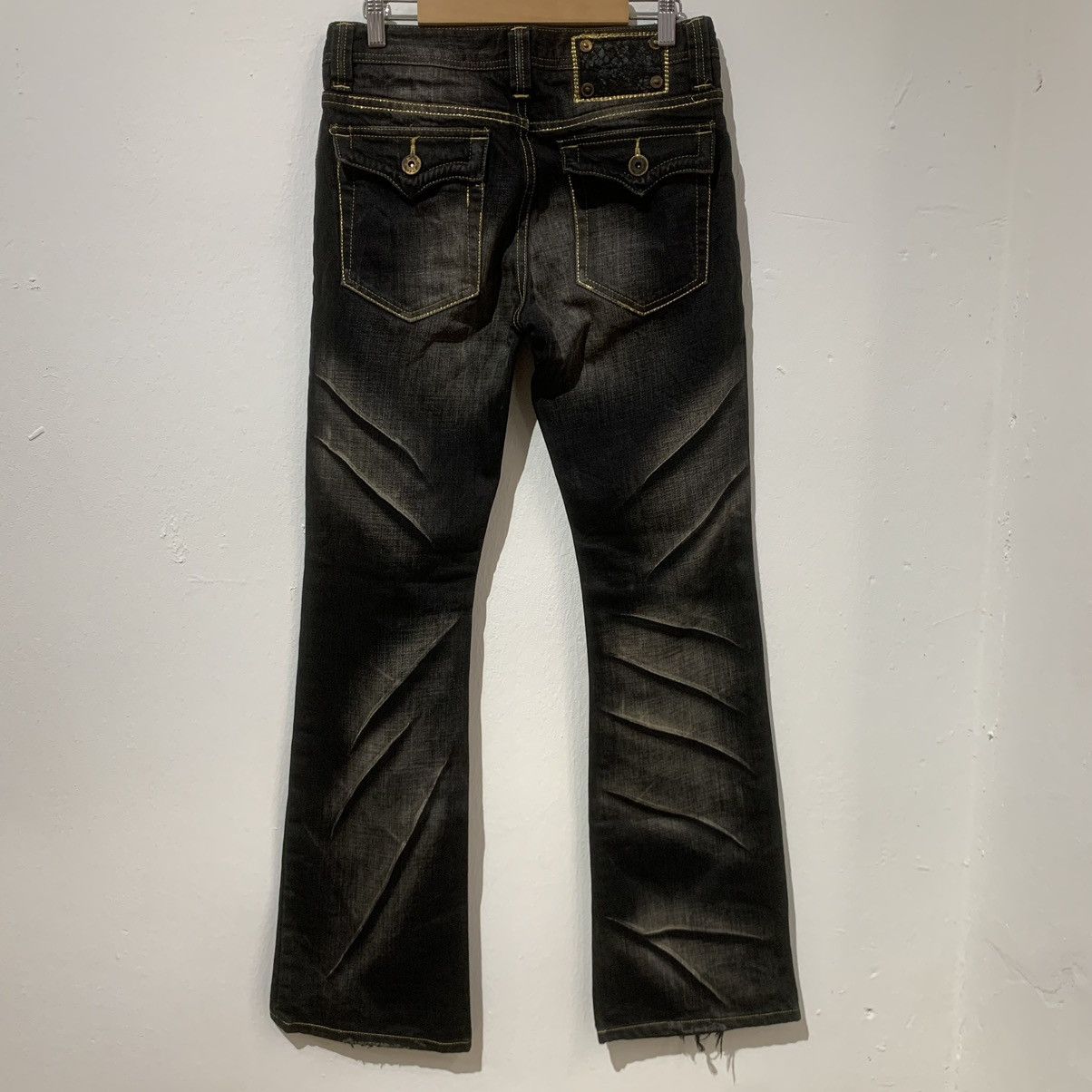 Tornado Mart deadstock Army oh no! claw marks flared jeans 🔥 Size US 30 / EU 46 - 6 Thumbnail