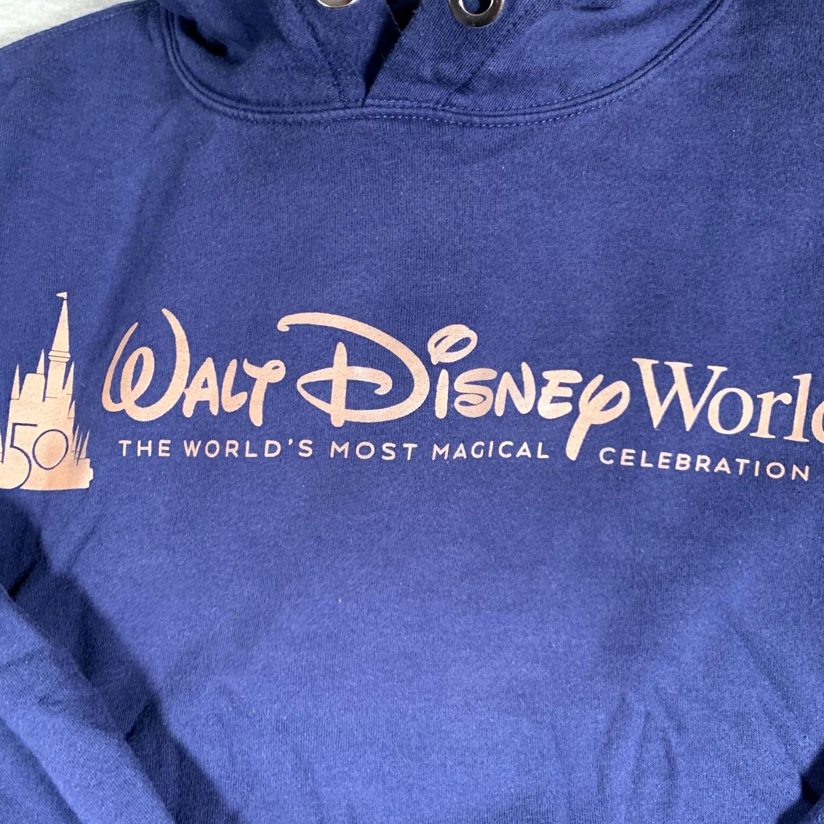 Disney Disney Hoodie Womens 3X Blue Walt Disney World 50th Anniversary Pullover Fleece Size XXL / US 16-18 / IT 52-54 - 4 Thumbnail