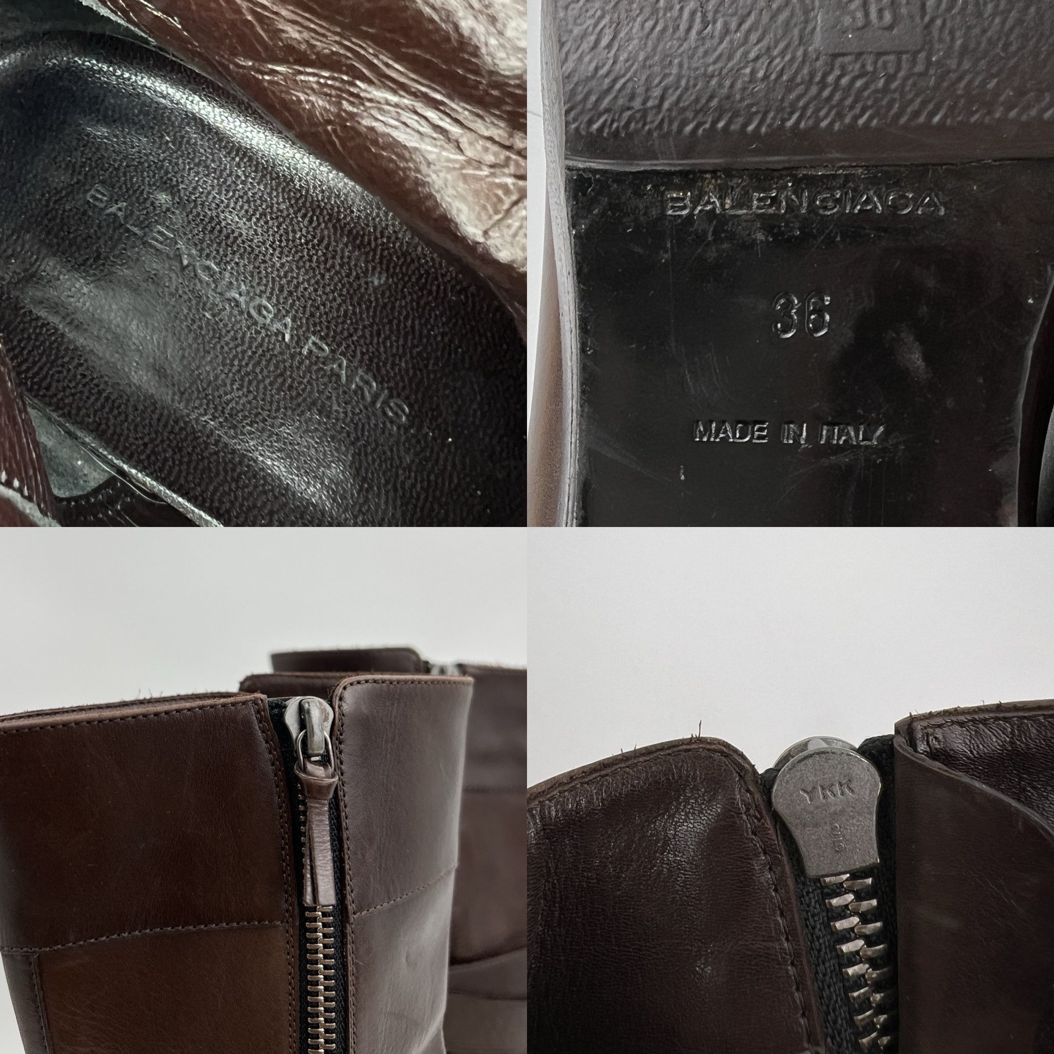 Balenciaga Vintage Balenciaga Brown Leather Moto Boots With Straps Size US 6 / IT 36 - 11 Thumbnail