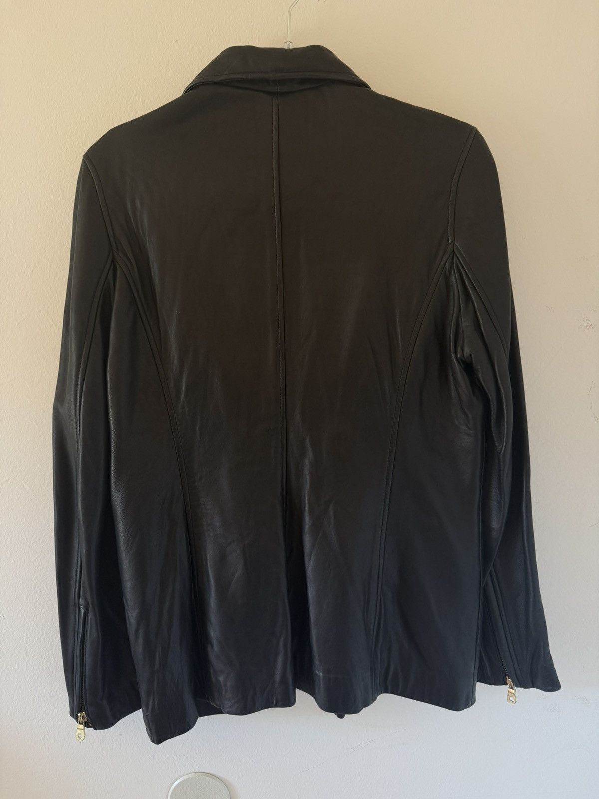 Vintage MARC New York Black Leather Jacket for Women Size L / US 10 / IT 46 - 3 Thumbnail