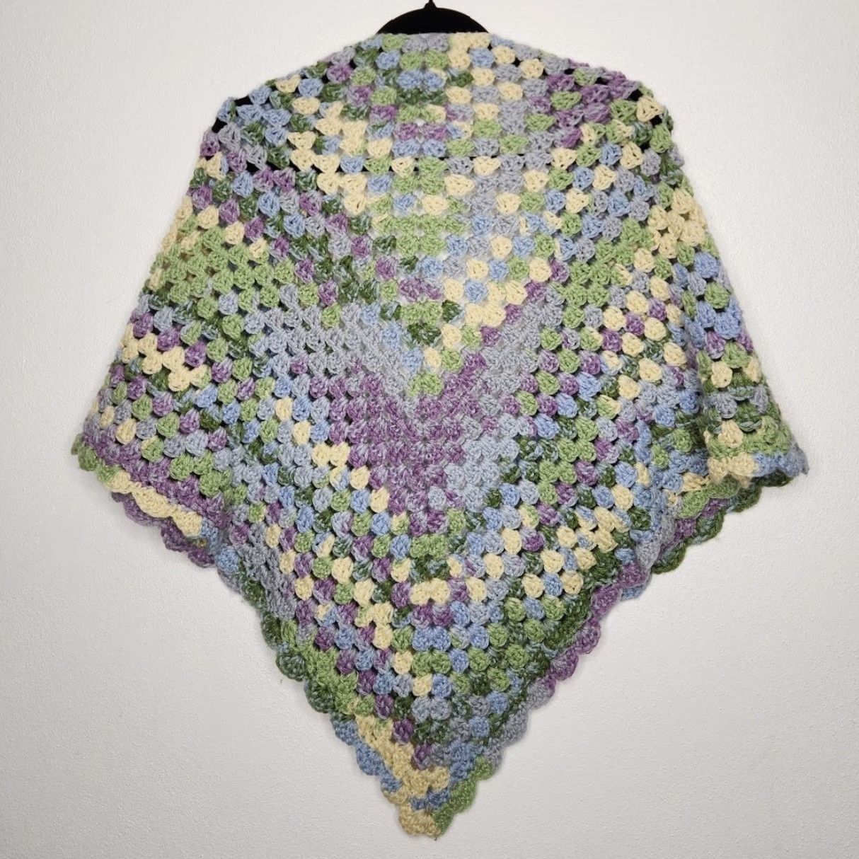 Vintage VINTAGE Hand Knit Crochet Poncho Bolero Shawl Fairy Whimsy Granma Winter Sweater Size M / US 6-8 / IT 42-44 - 3 Thumbnail