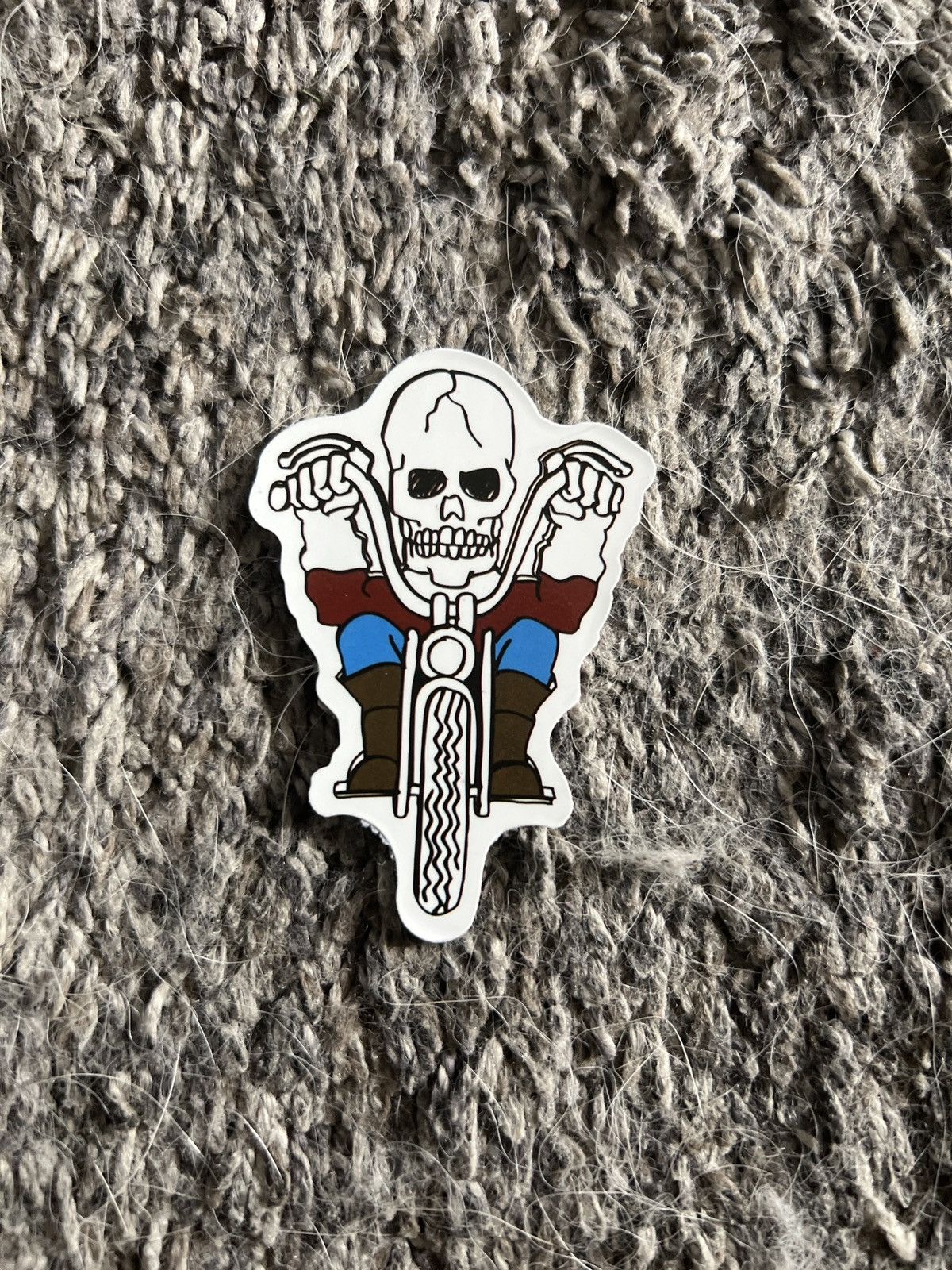 Hypebeast Skeleton Riding Motorcycle Sticker Size ONE SIZE - 1 Thumbnail