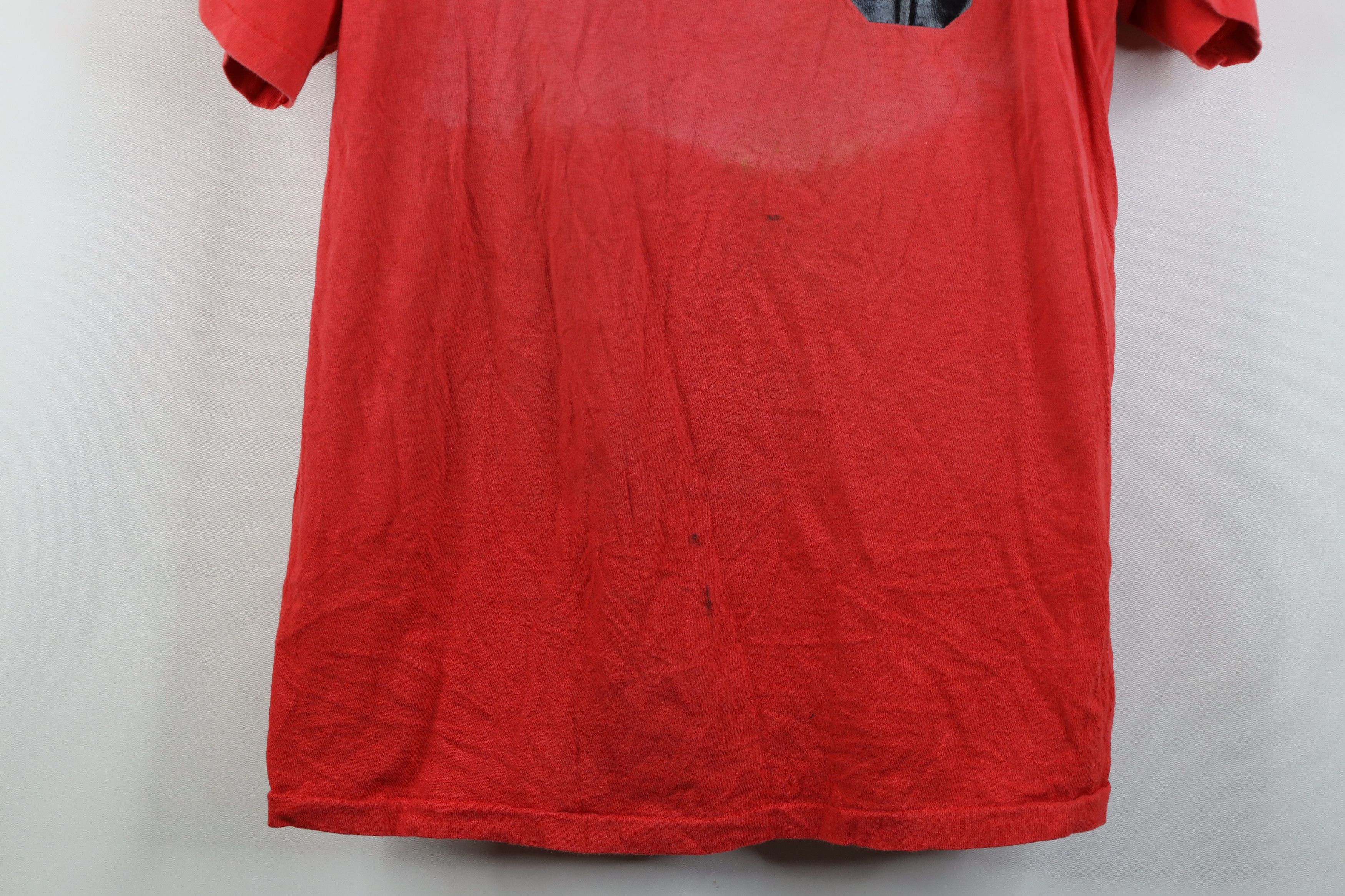 Nike Vintage 80s 90s Nike Spell Out Sun Faded T-Shirt Red USA Size US L / EU 52-54 / 3 - 3 Thumbnail