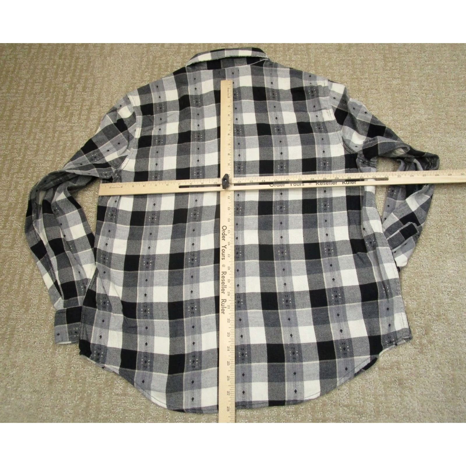 Frye Frye Shirt Men XL Black Plaid Flannel Long Sleeve Button-Up Casual Workwear Vintage: No Women? Size US XL / EU 56 / 4 - 4 Thumbnail