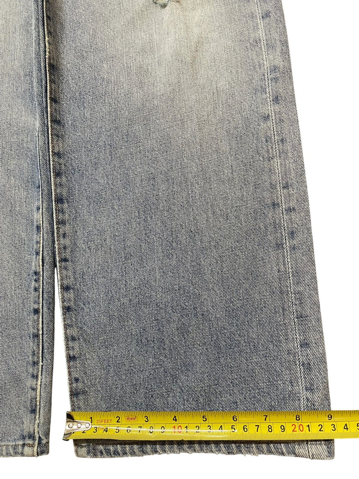 KMRii Vintage Japanese Brand Blue Faded Wash Distress Baggy Jeans Size US 31 - 16 Thumbnail