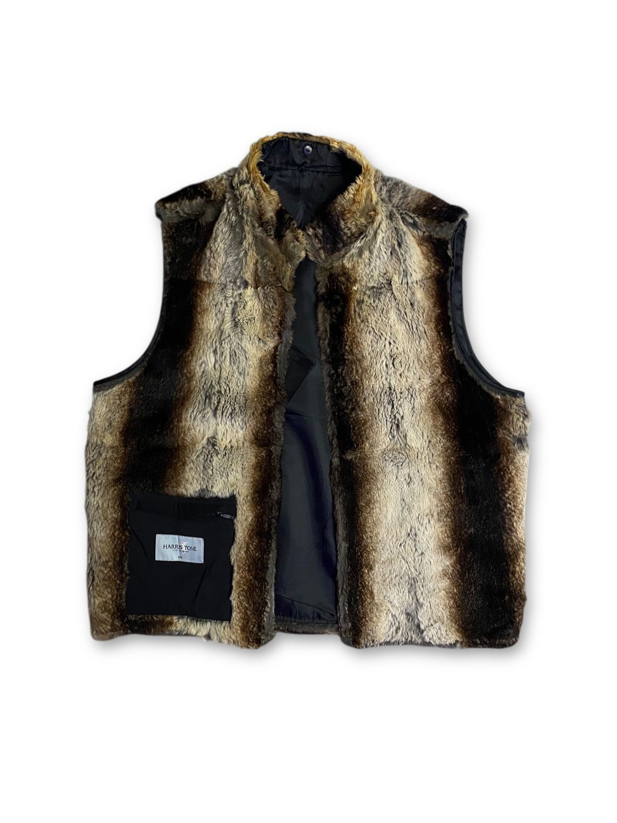 Japanese Brand Reversible Harris Tone Faux Fur Vest Vintage Y2K Luxury Size US L / EU 52-54 / 3 - 1 Thumbnail