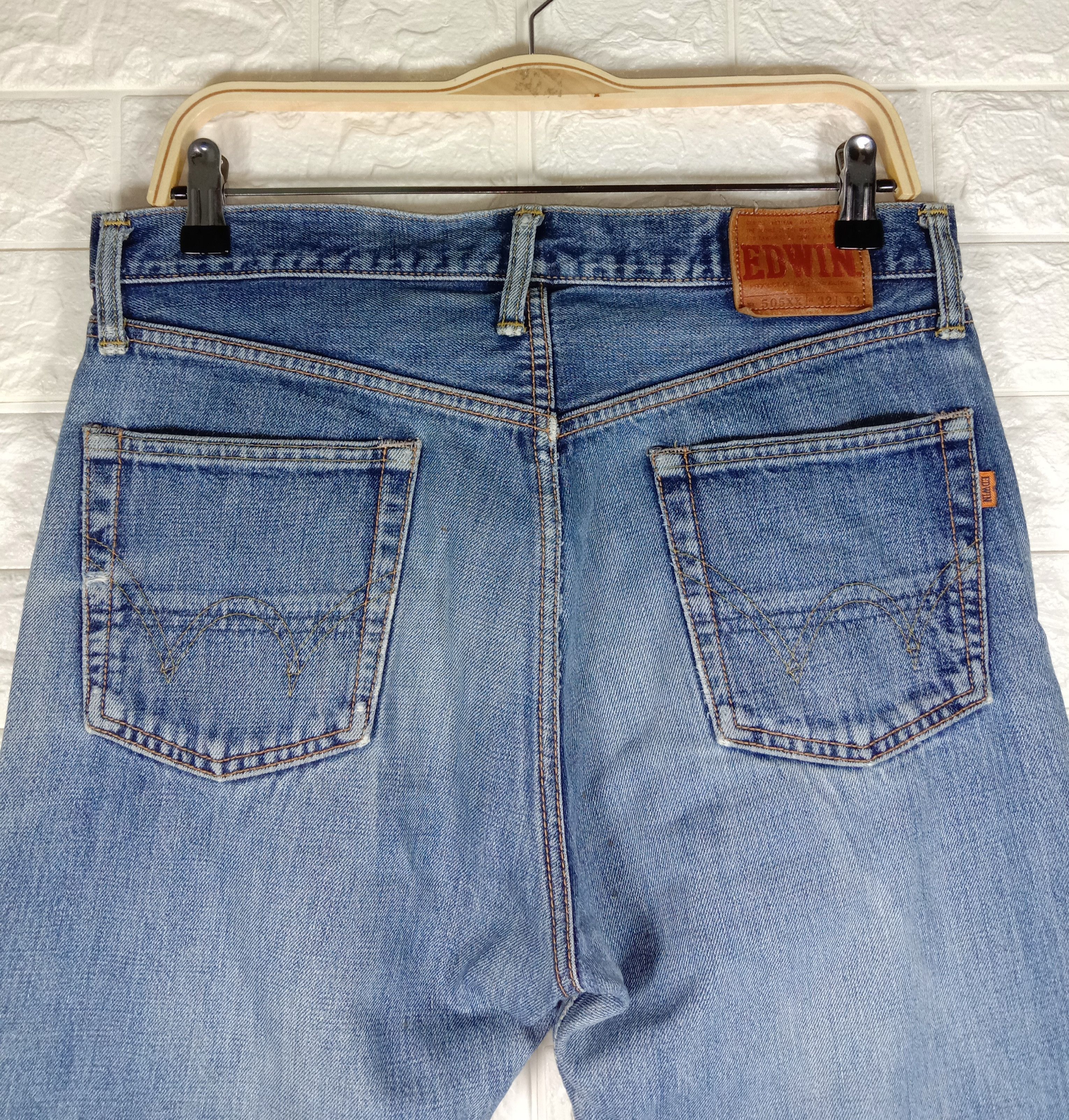 Edwin Vintage Edwin 505x Selvedge Orange Tab Distressed Jeans Size US 32 / EU 48 - 7 Thumbnail