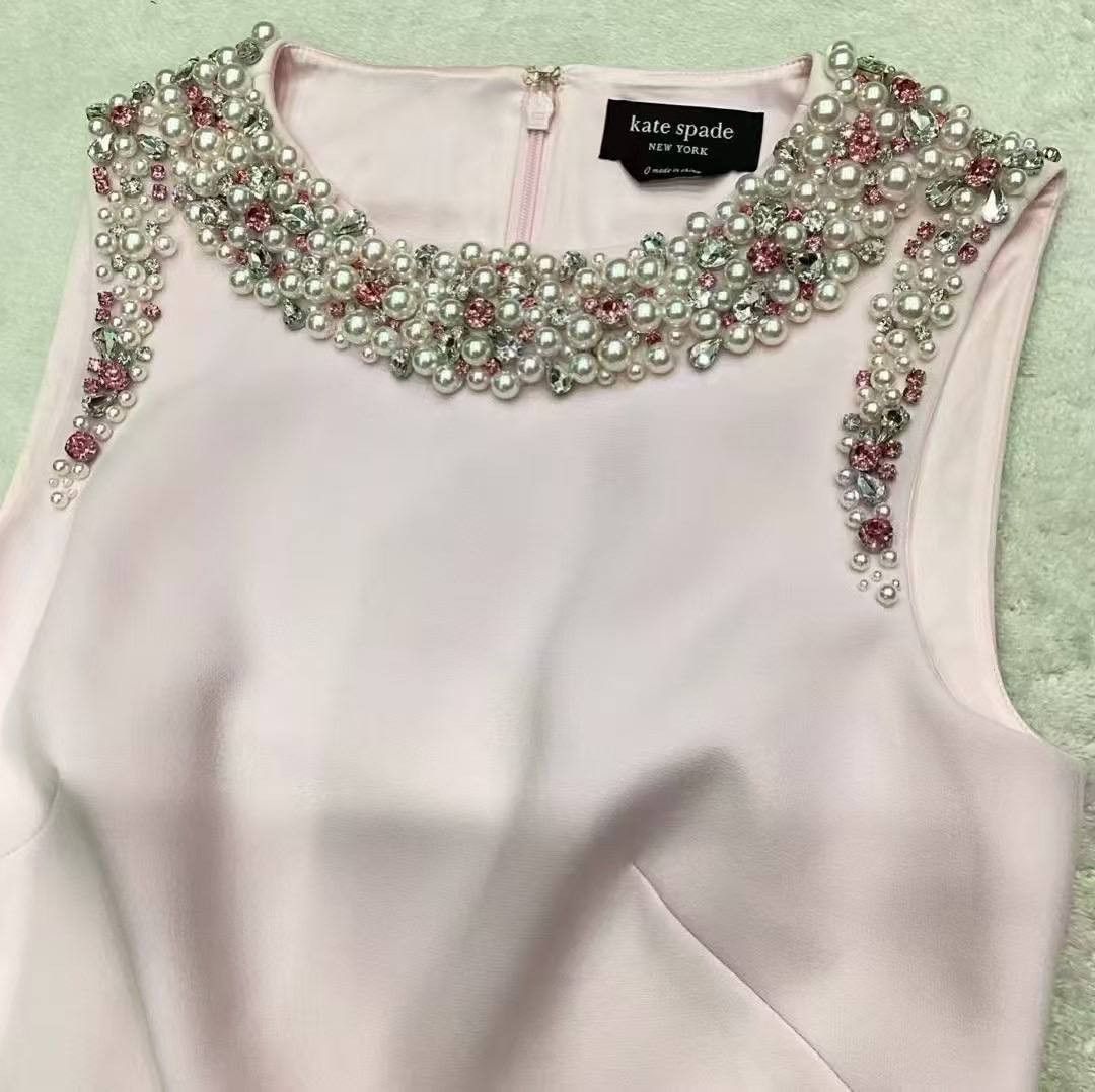 Kate Spade Jeweled Crepe Shift Dress Size XS / US 0-2 / IT 36-38 - 11 Thumbnail