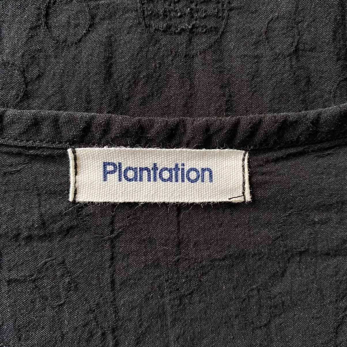 Issey Miyake Plantation Black Textured Short Sleeve Blouse Size S / US 4 / IT 40 - 10 Thumbnail