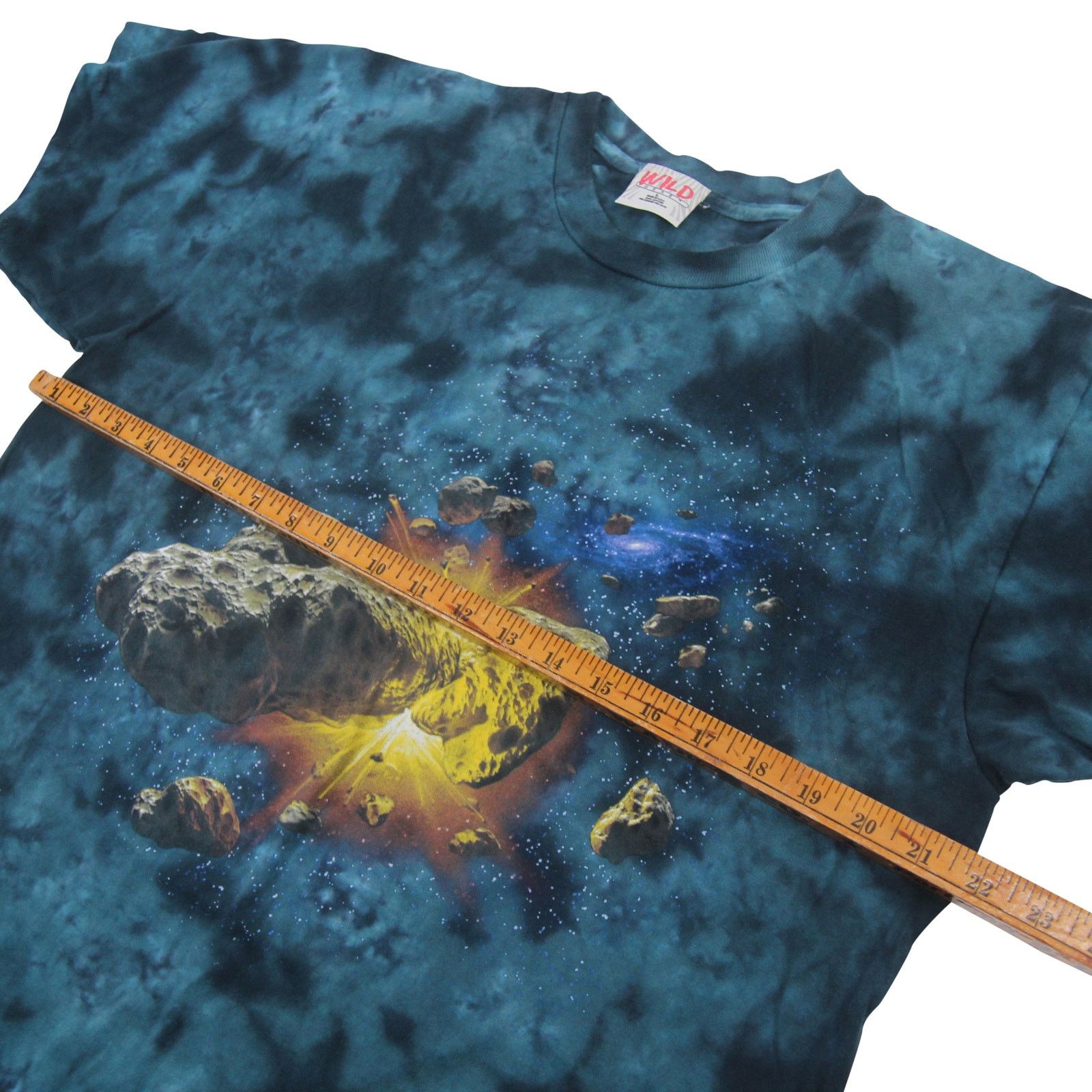 Vintage Vintage Astroid Collision Tie Dye Graphic T Shirt Size US L / EU 52-54 / 3 - 6 Thumbnail
