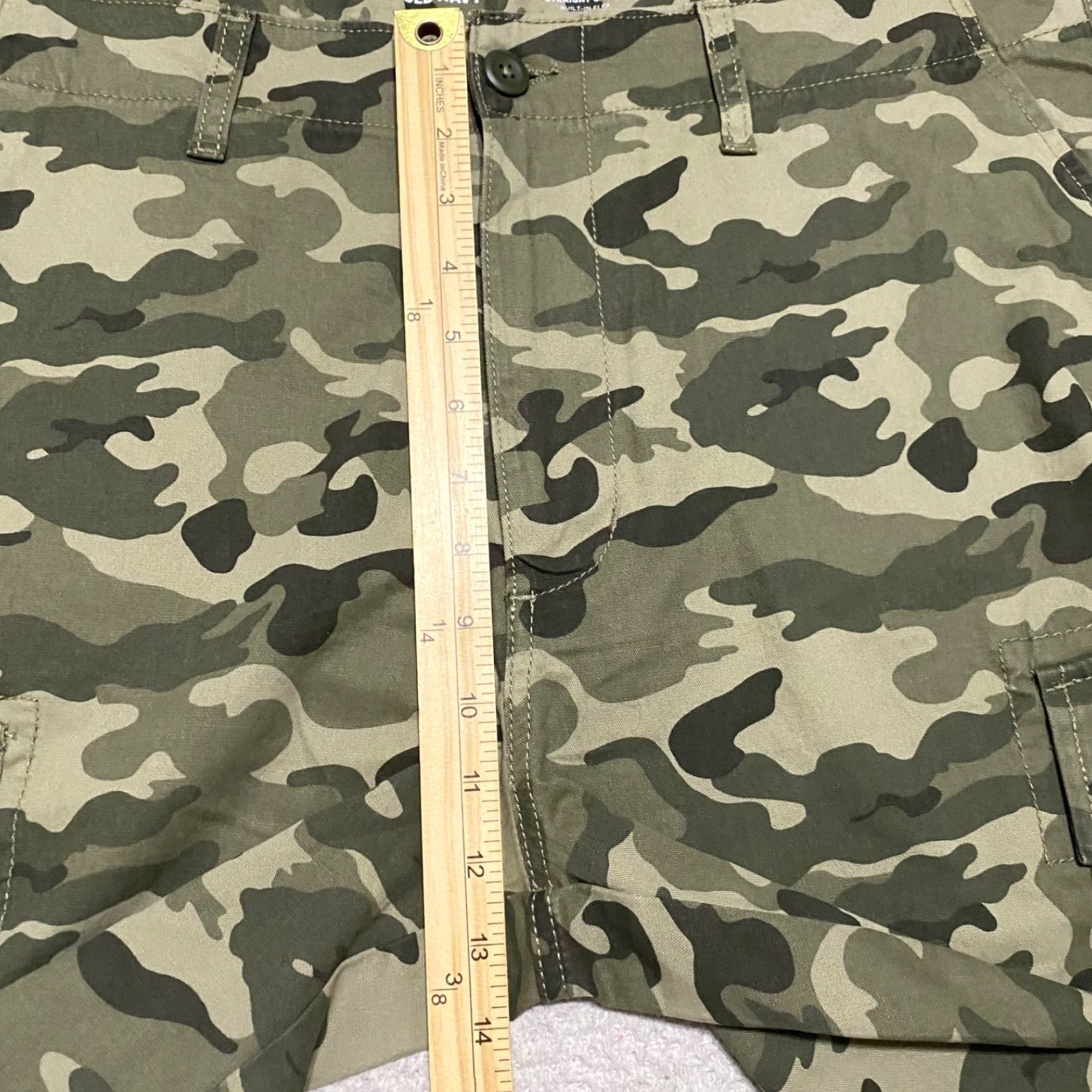 Old Navy VINTAGE Old Navy Cargo Shorts Green Army Camouflage 9" Inseam Mens 38 Regular Cargo Pocket Denim 100% Cotton Beltless? Size US 38 / EU 54 - 7 Thumbnail