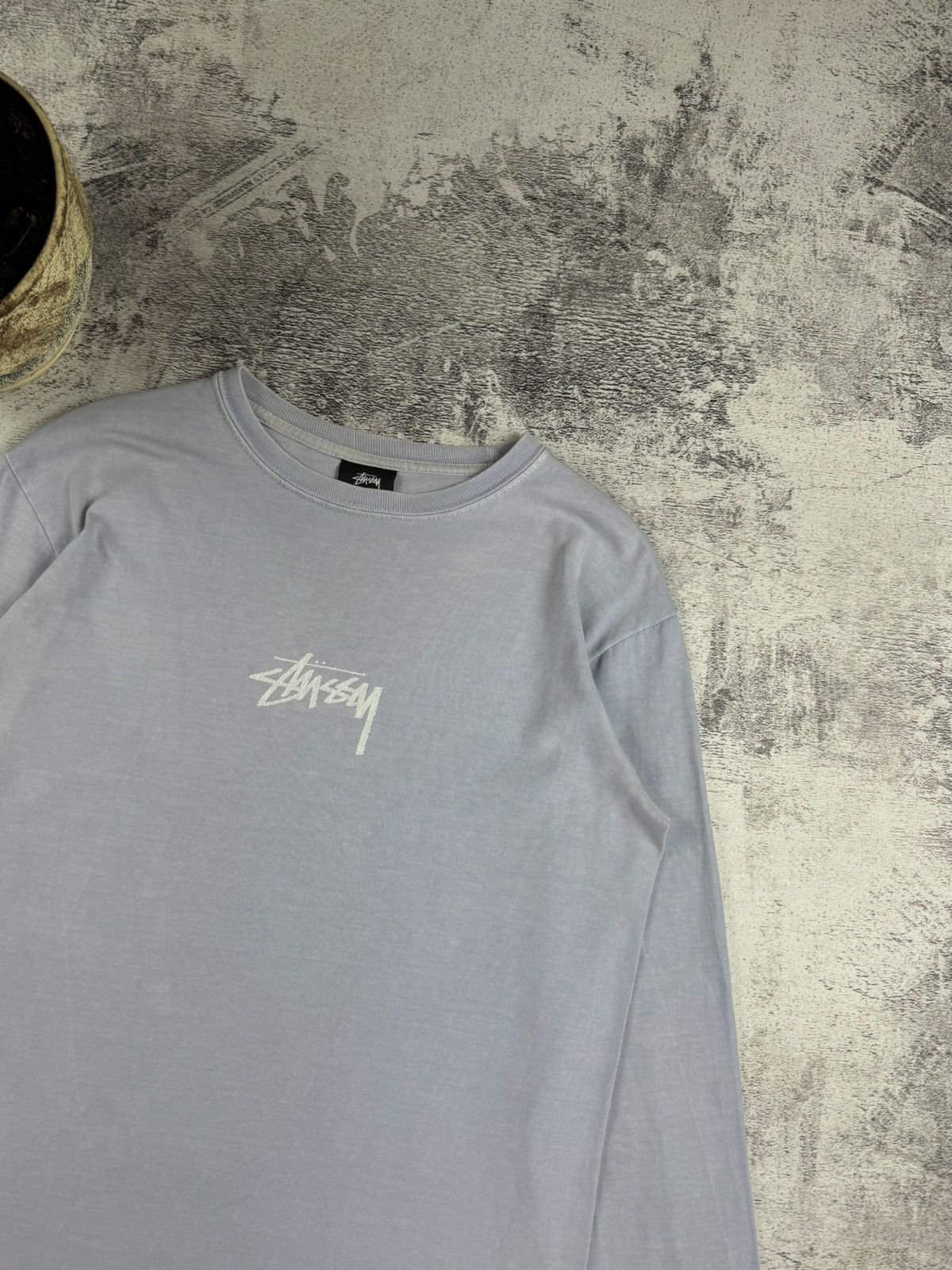 Stussy Stussy Center Logo Basic Blue Streetwear Longsleeve T Shirt Size US S / EU 44-46 / 1 - 7 Thumbnail