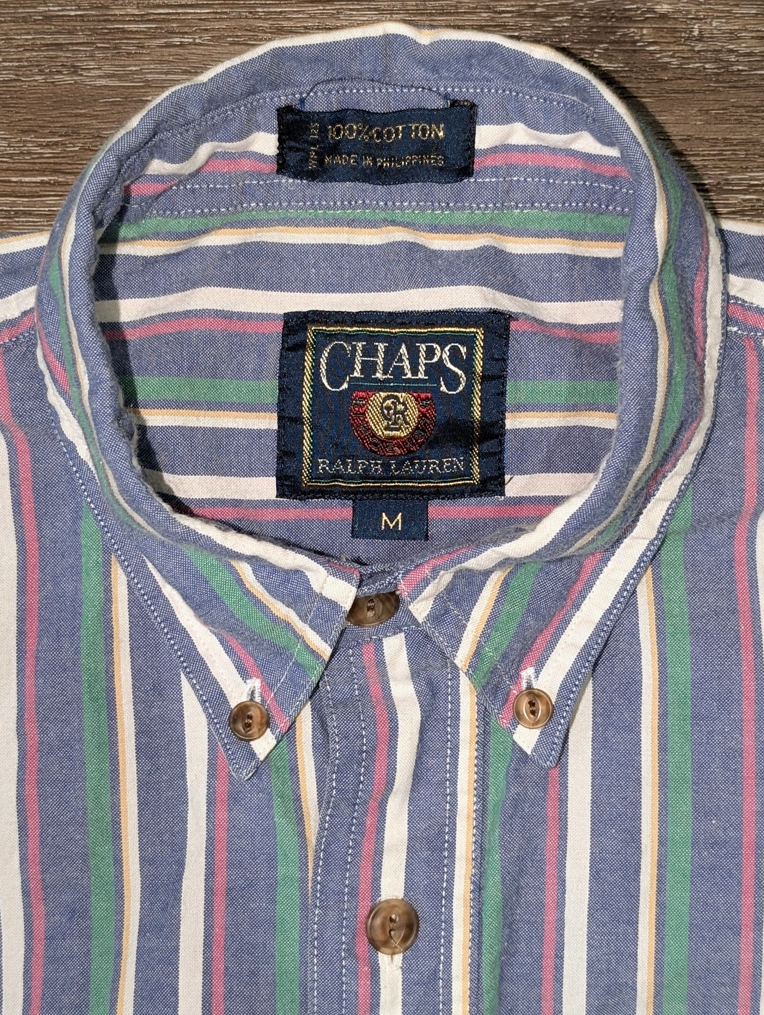 Chaps Ralph Lauren × Ralph Lauren × Vintage Vintage Chaps Ralph Lauren striped button up shirt - SIZE M Size US M / EU 48-50 / 2 - 3 Thumbnail