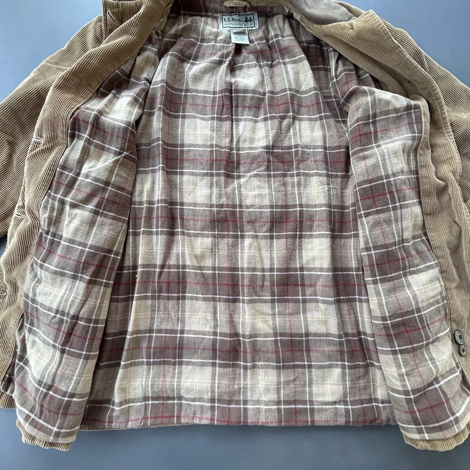 L.L. Bean Vintage LL BEAN Men’s Brown Corduroy Plaid Size US XL / EU 56 / 4 - 3 Thumbnail