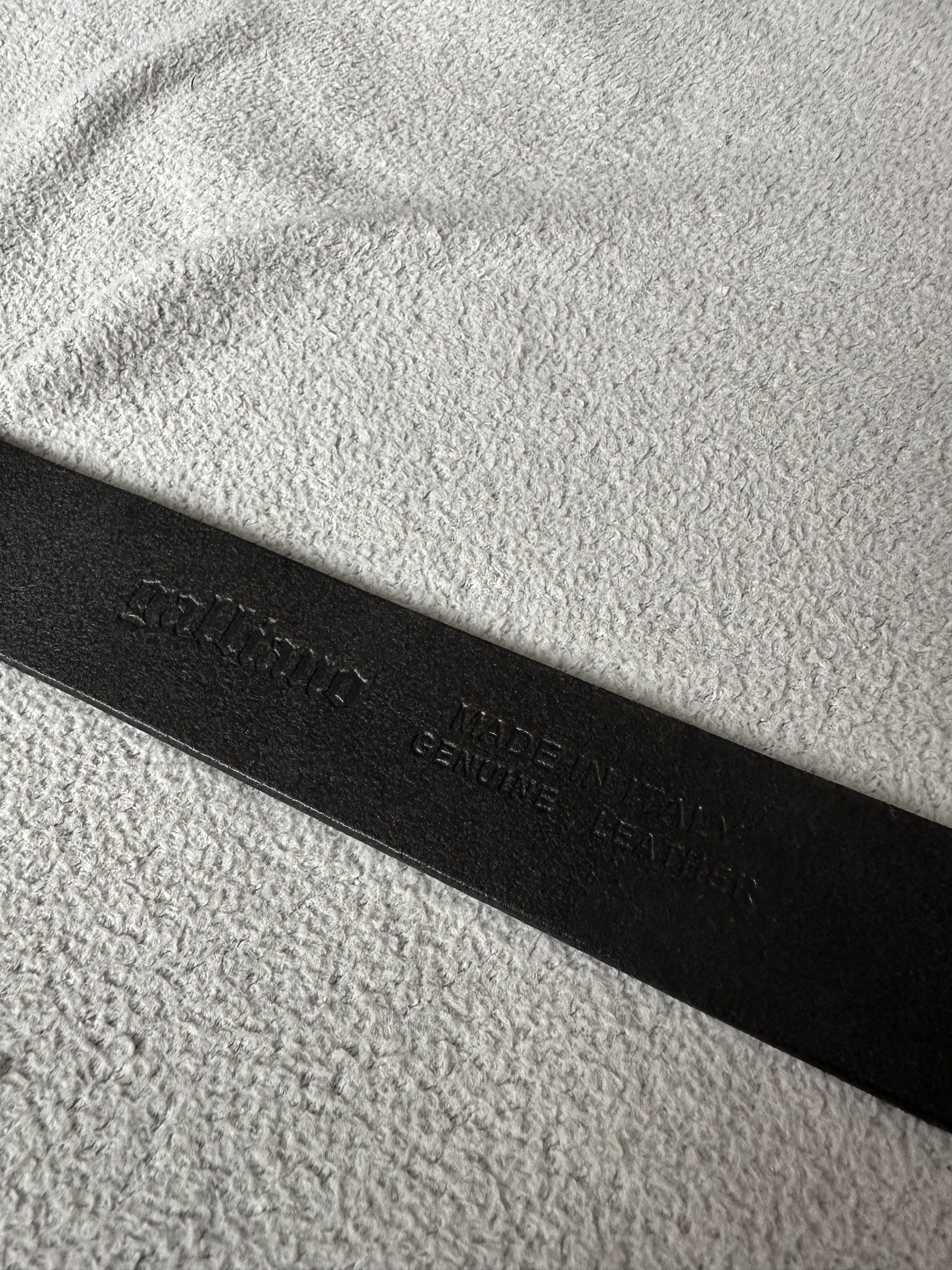 John Galliano Galliano Black Genuine Leather Pattern Belt Archive Size ONE SIZE - 7 Thumbnail