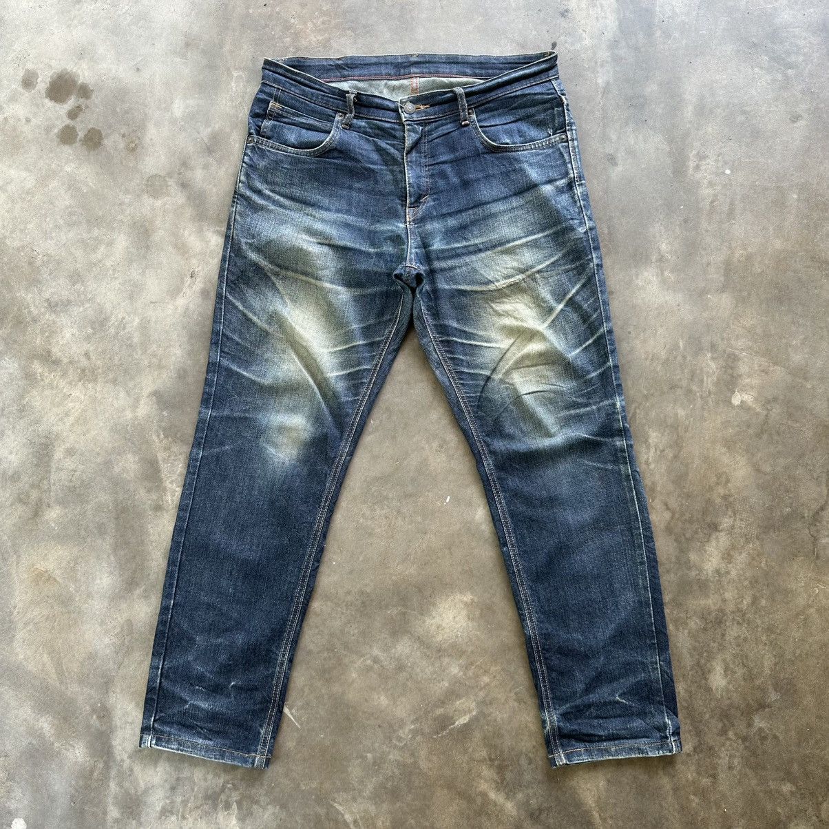 Japanese Brand Vintage Edwin Faded Denim Jean Pant W33 Size US 33 - 1 Thumbnail