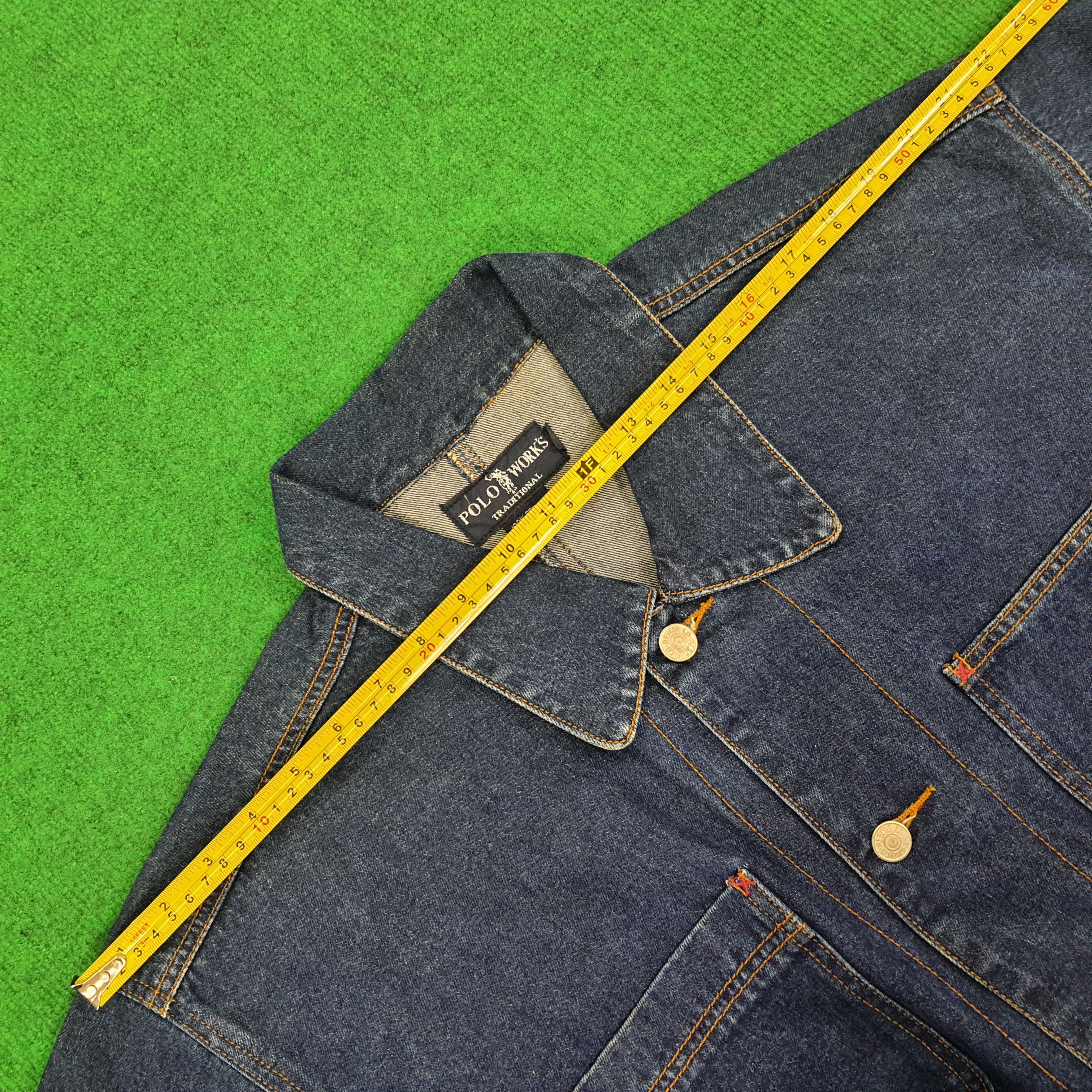 Vintage Vintage Polo Works Denim Jeans Jacket Size US L / EU 52-54 / 3 - 8 Thumbnail