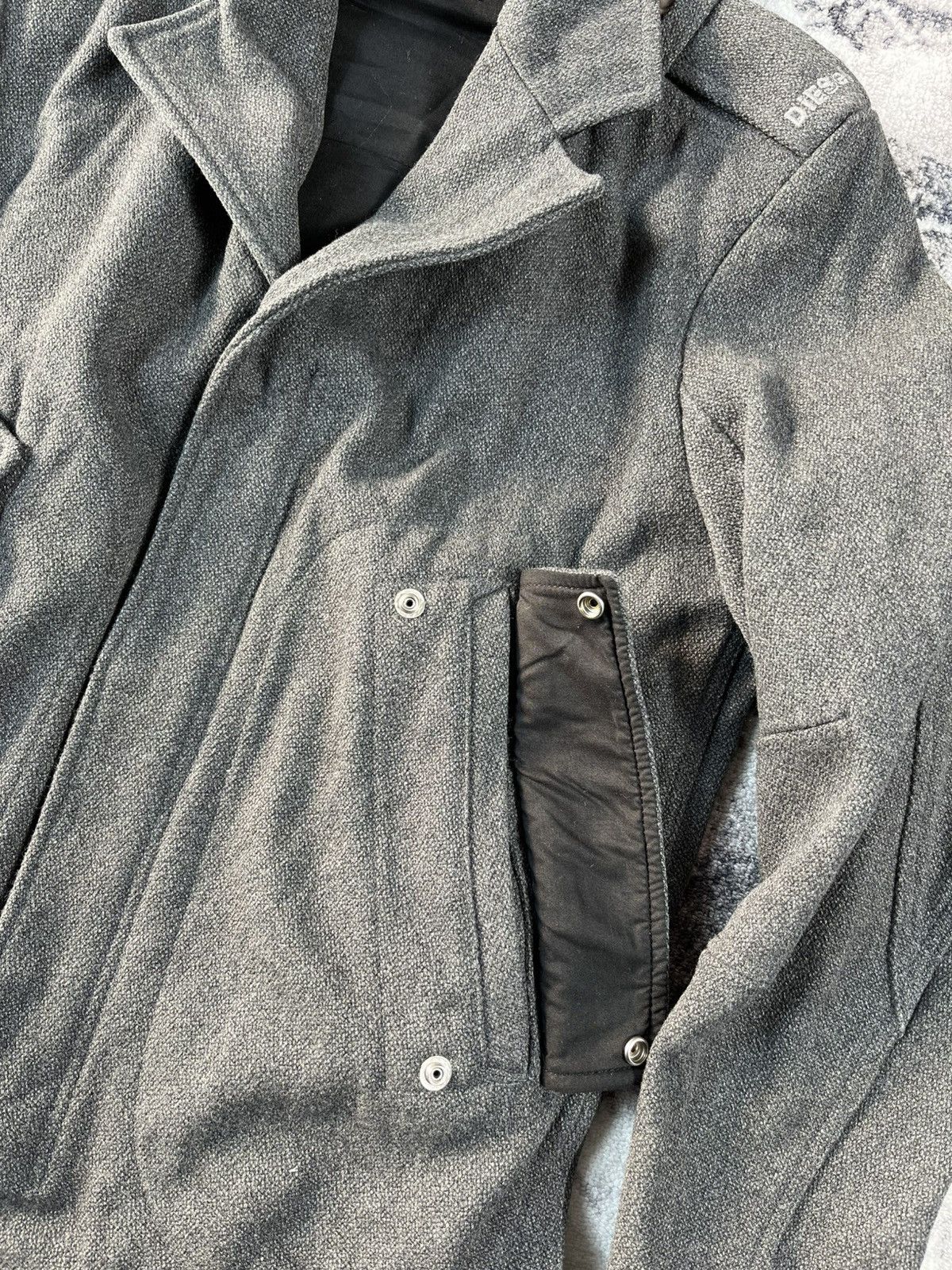 Diesel Diesel Wool Zip Jacket Minimal Distressed Fit M Size US M / EU 48-50 / 2 - 8 Thumbnail